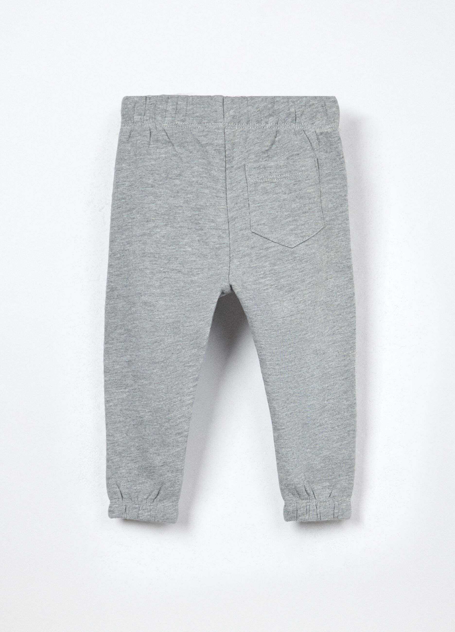 Jogger in french terry di puro cotone neonato_1