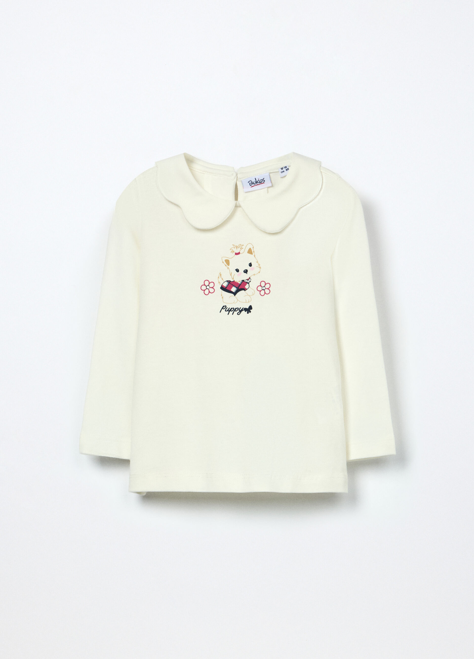 T-shirt in jersey di cotone stretch neonata_0