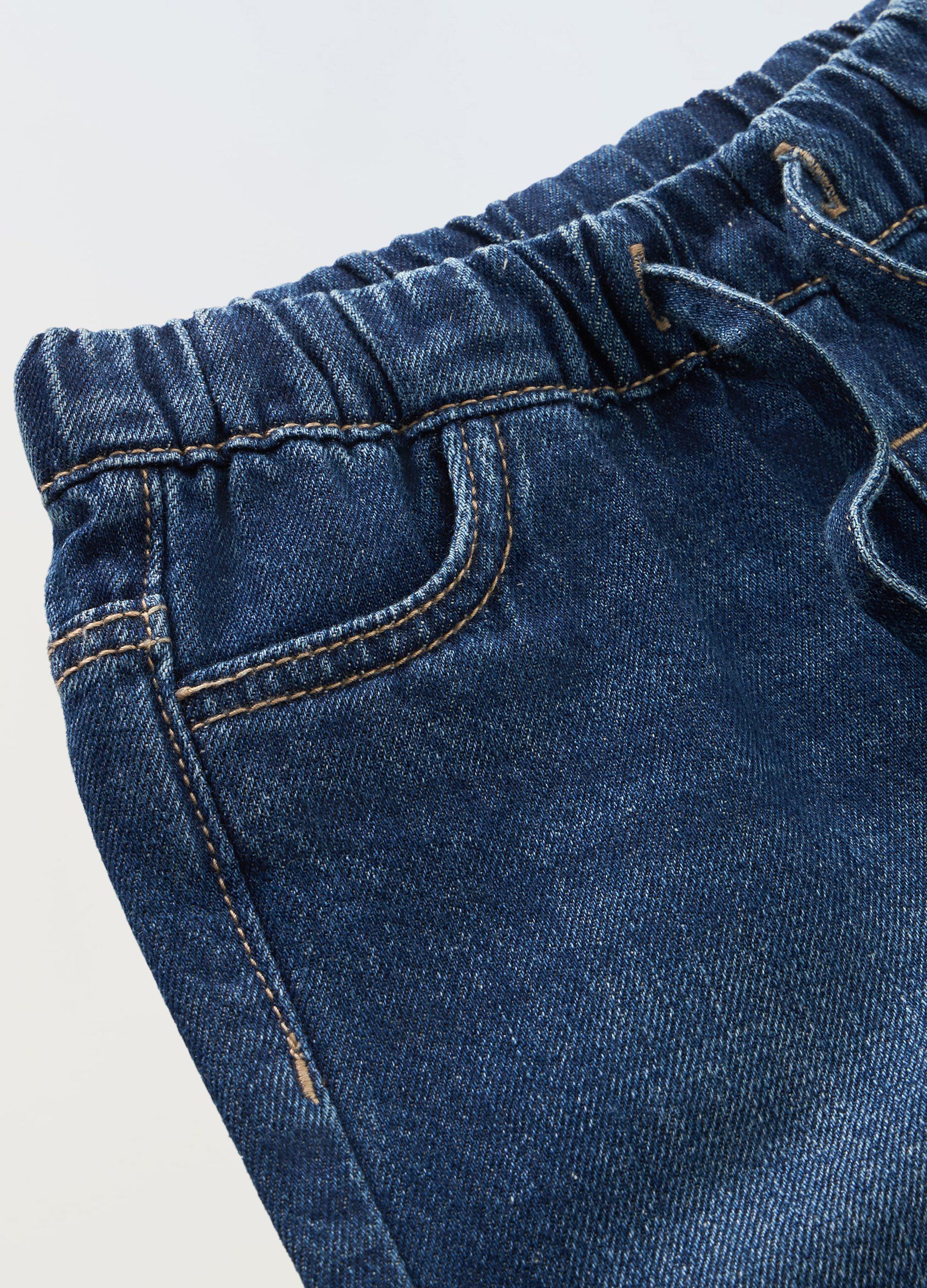 Shorts in denim di misto cotone neonato_1