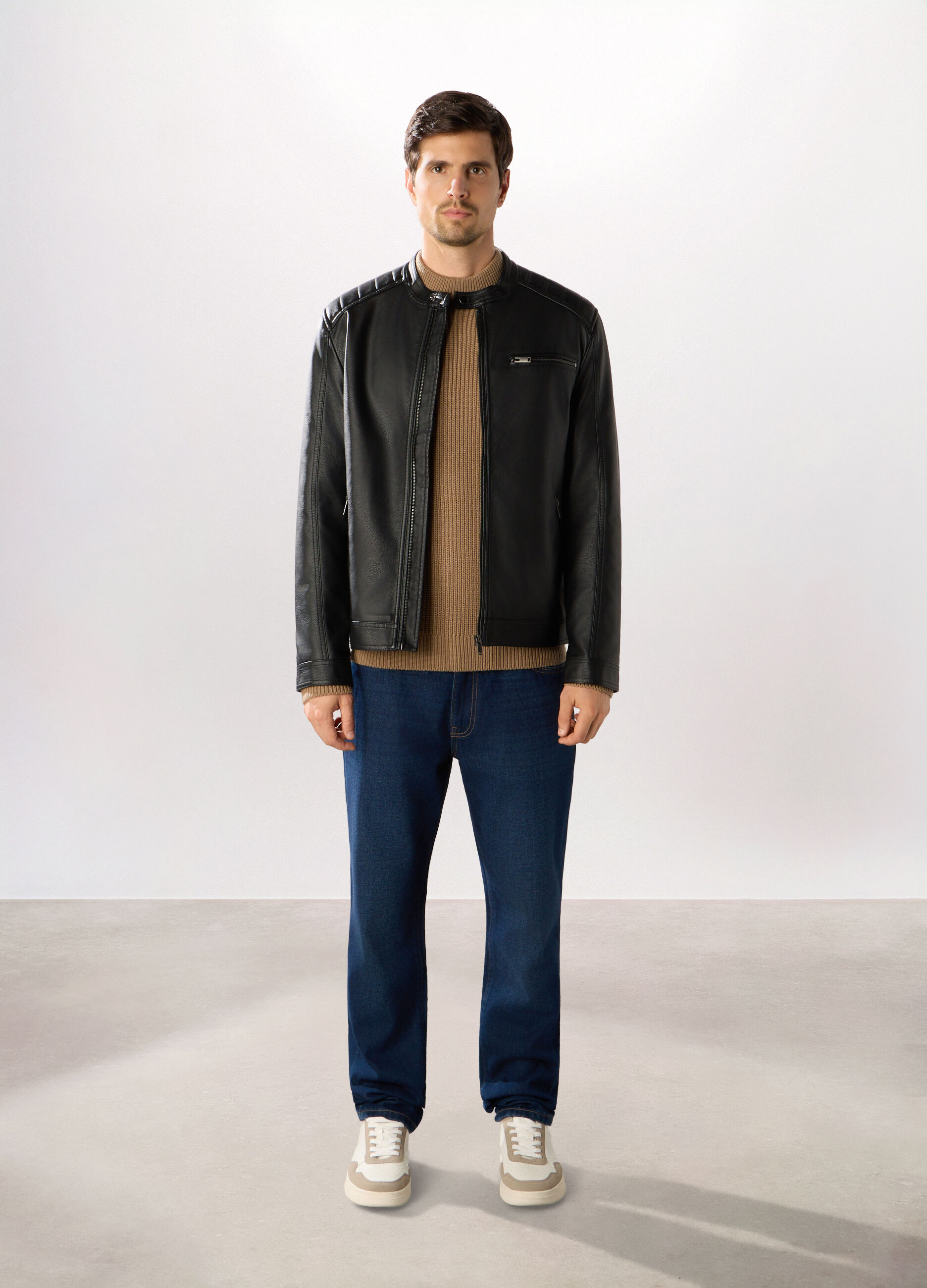 Giacca biker in ECOpelle uomo_0