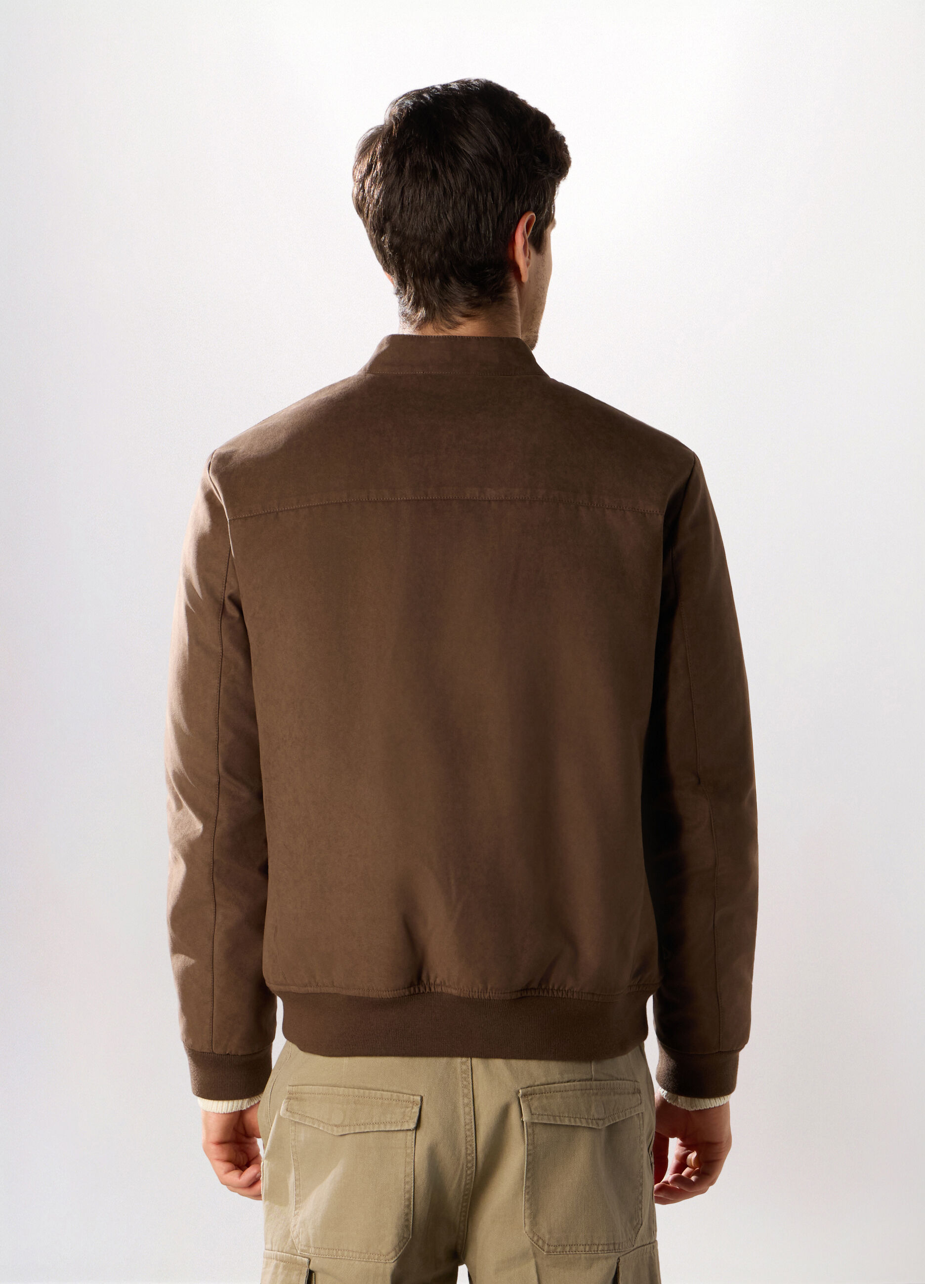 Giacca biker in suede ECOpelle uomo_1