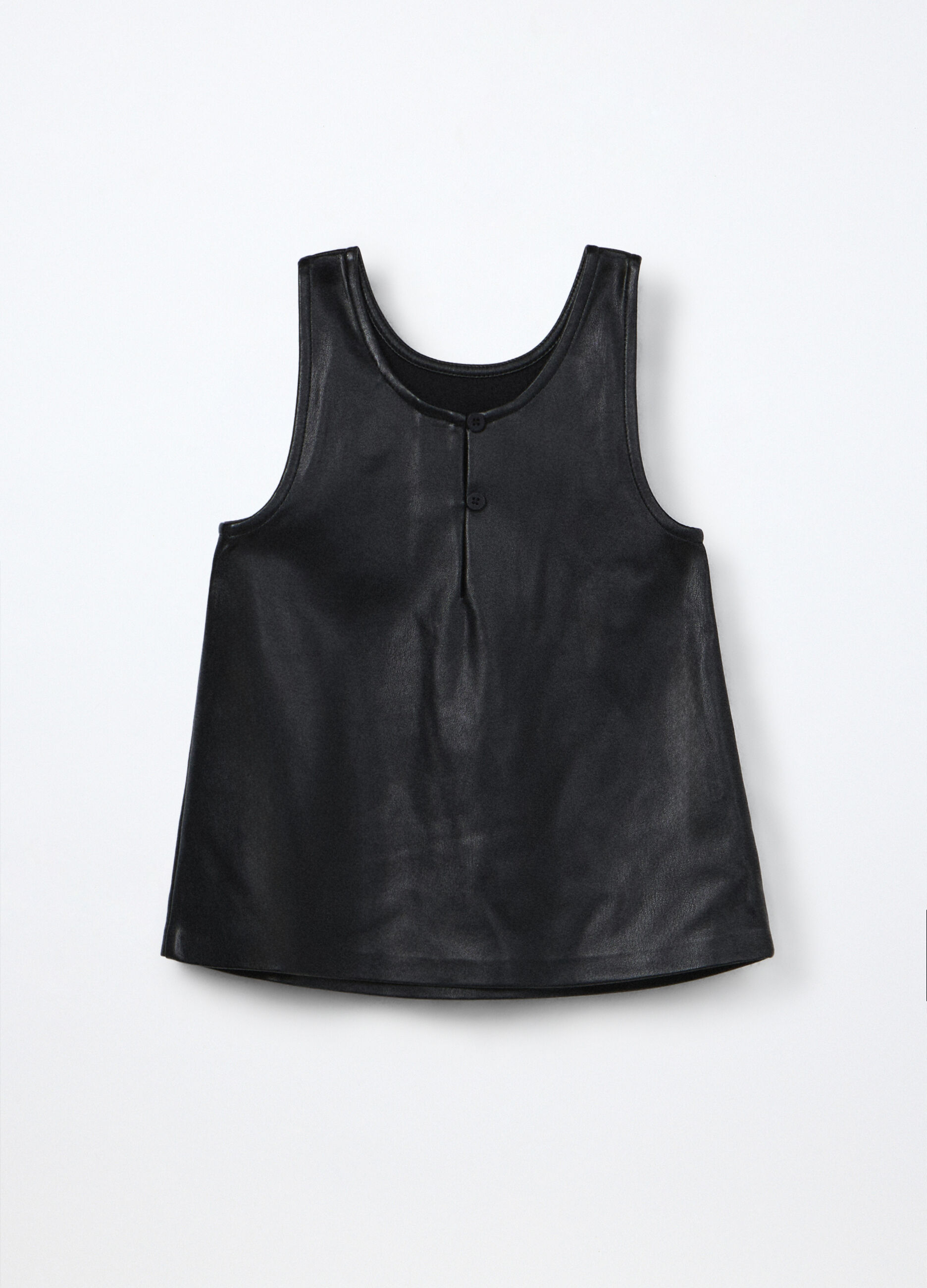 Vestito in eco pelle neonata_1