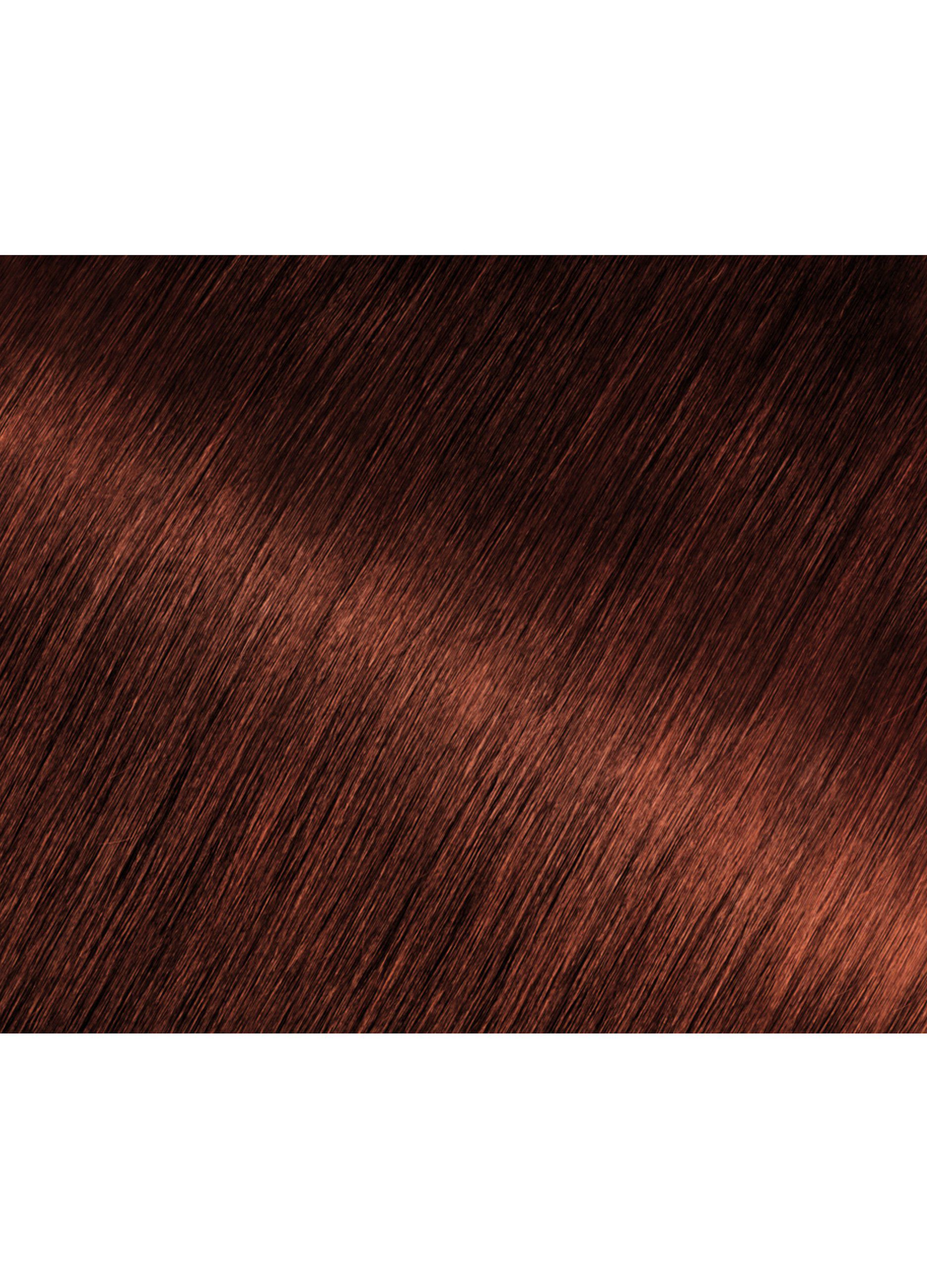 Garnier Tinta Capelli Olia, Colorazione permanente senza ammoniaca, copre il 100% dei capelli bianchi, Con oli di fiori di origine naturale, Castano Cioccolato (5.35)._1