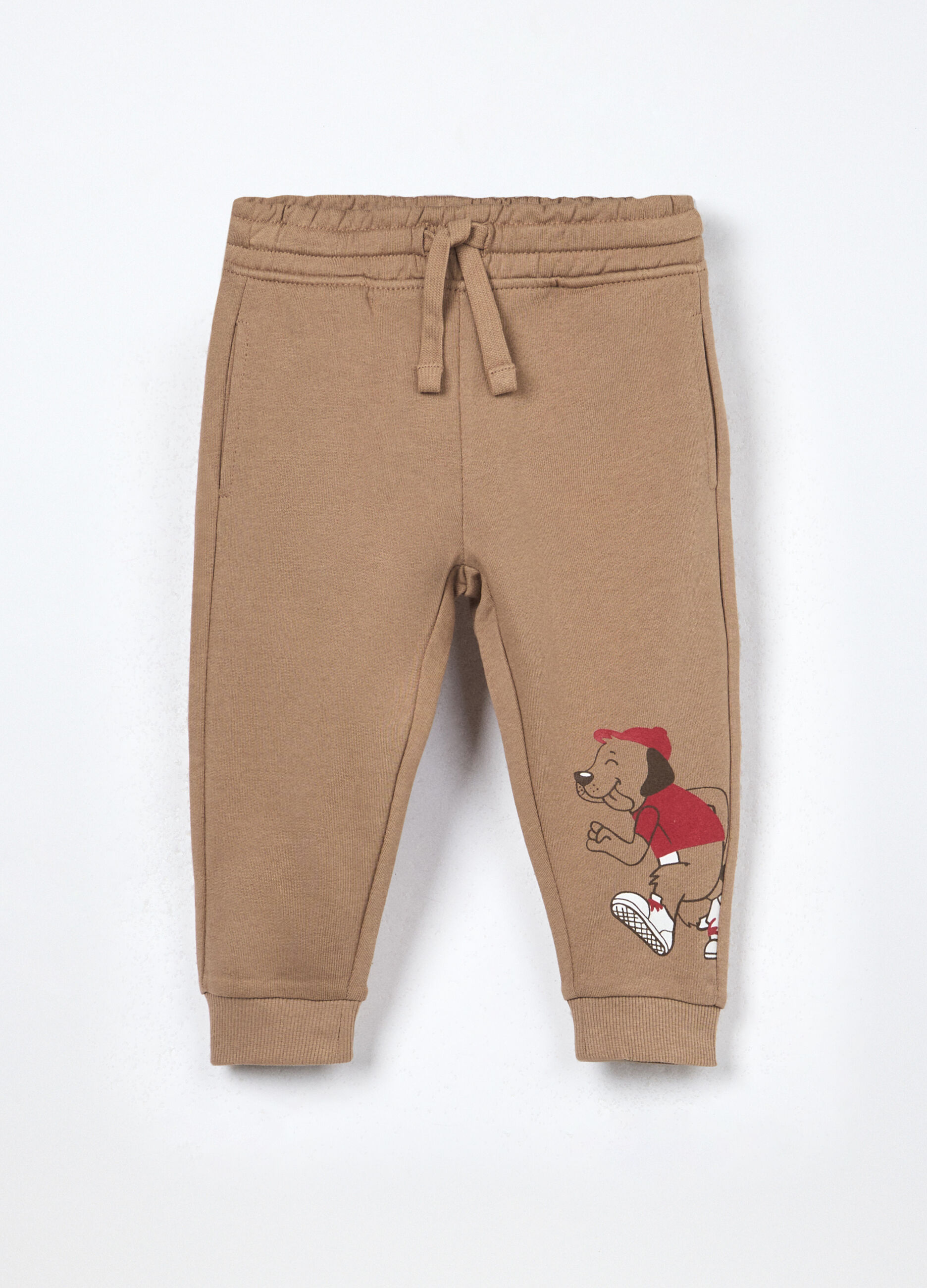 Jogger in french terry di puro cotone neonato_0
