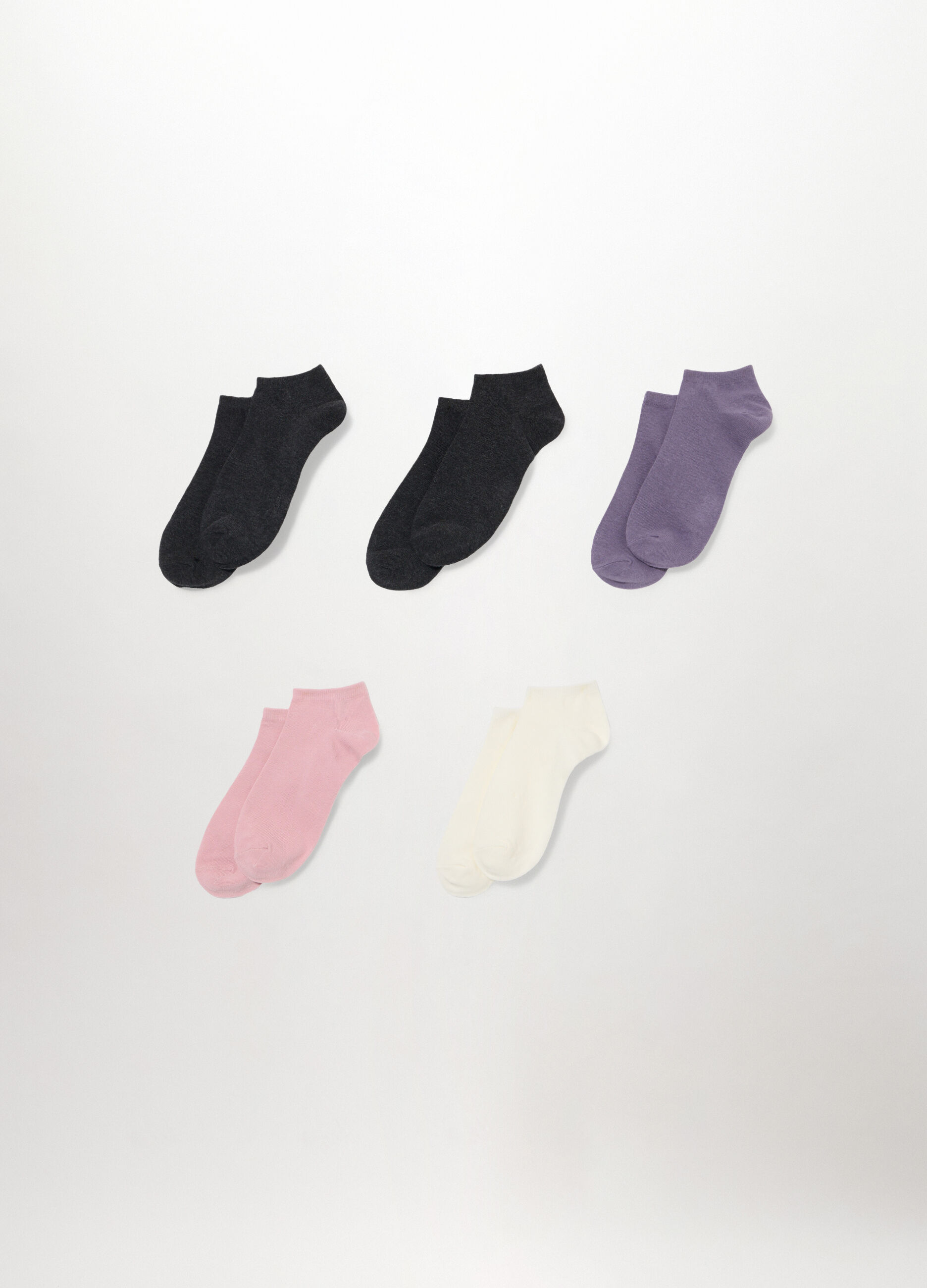 Pack 5 calze corte in misto cotone donna_0