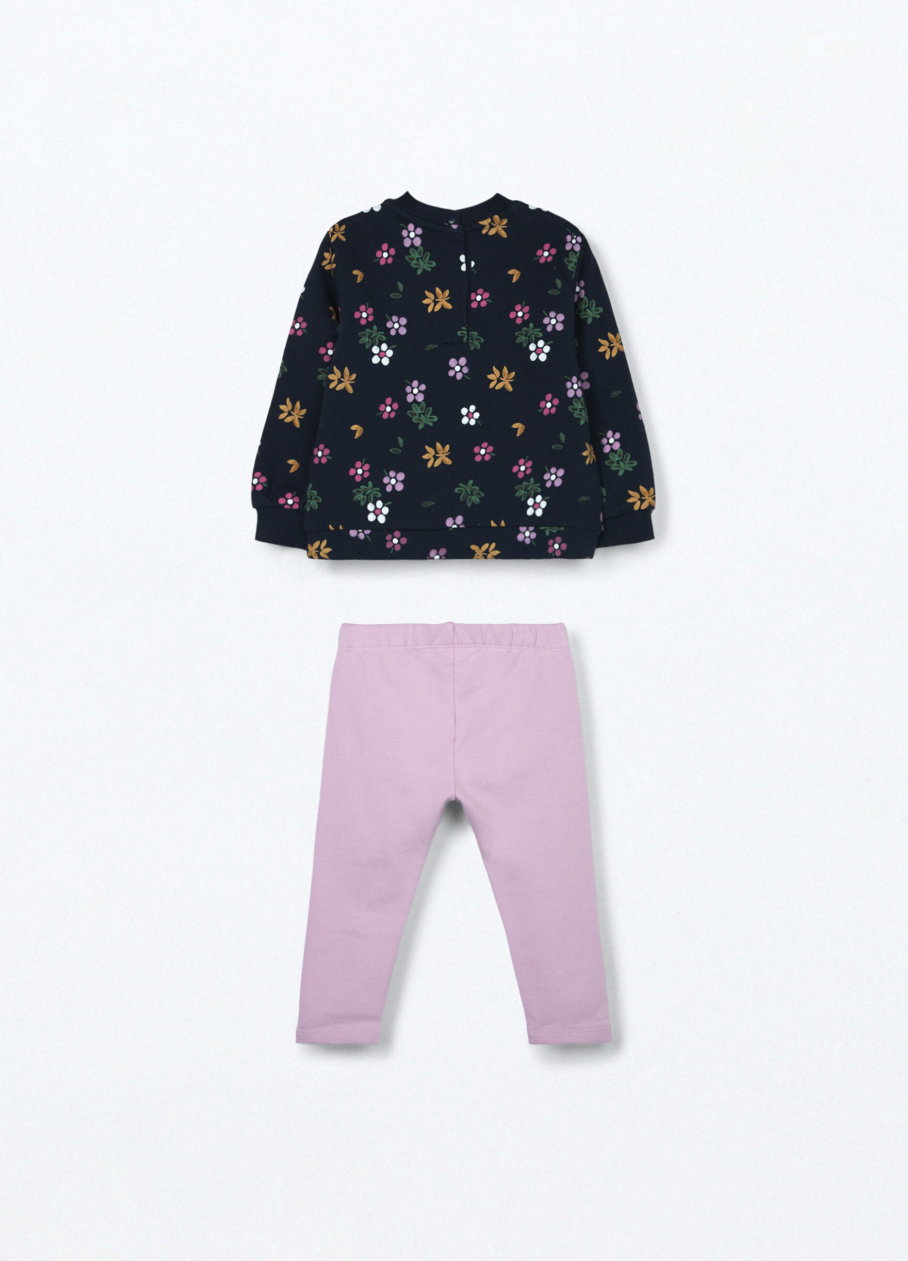 Jogging set in puro cotone fleece neonata_1