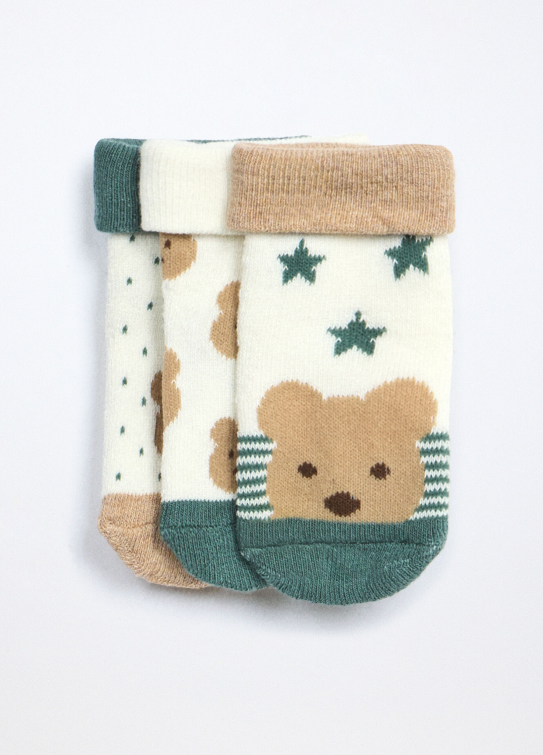 Pack 3 calzini in spugna di misto cotone neonato_0