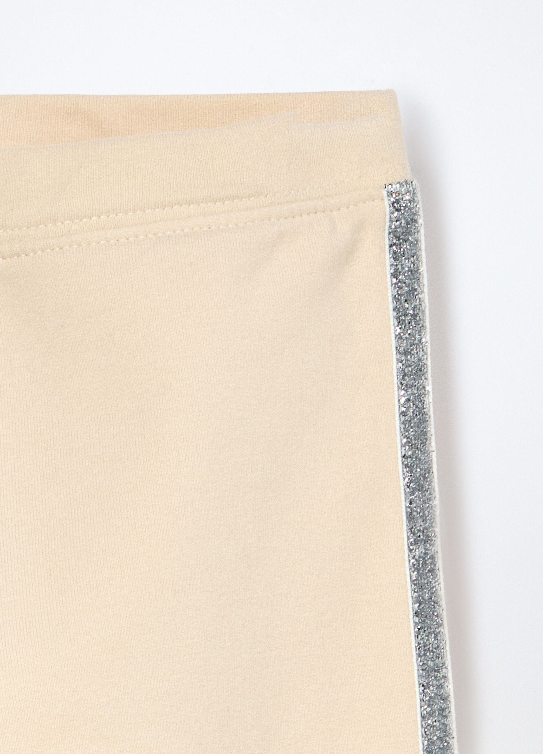 Leggings in french terry di cotone stretch neonata_2