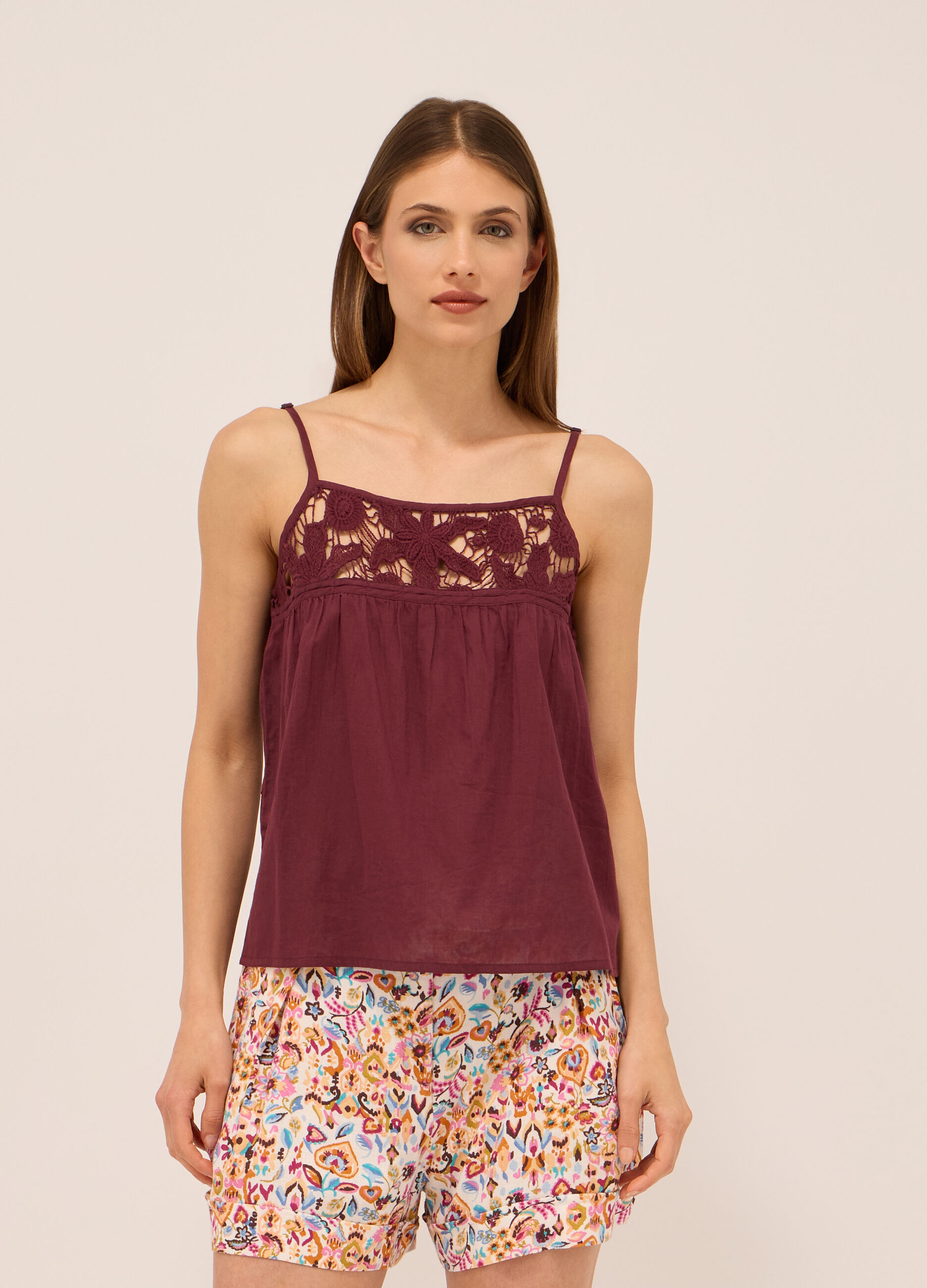 Top in puro cotone voile donna_0