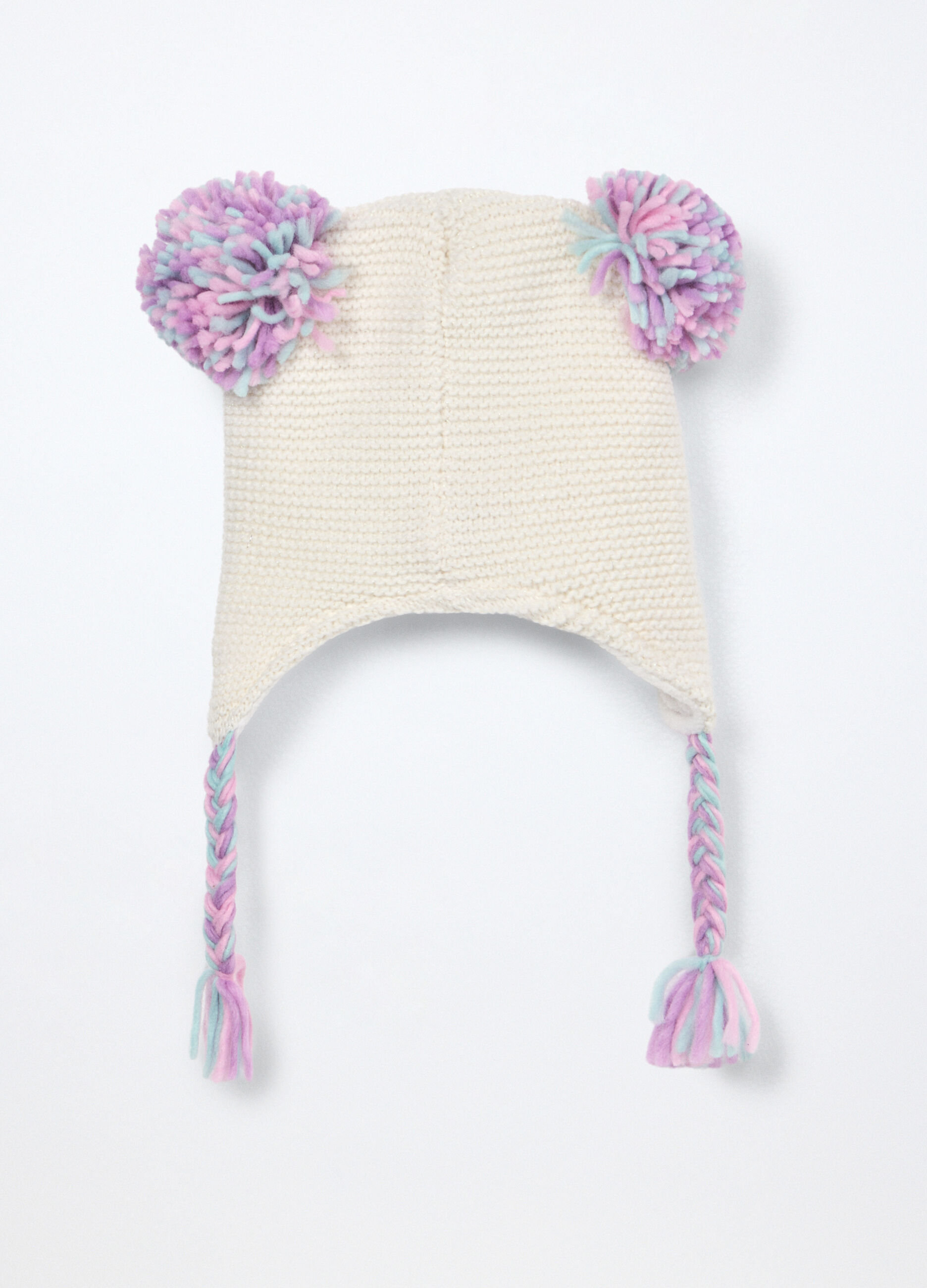 Berretto tricot con ricami neonata_1