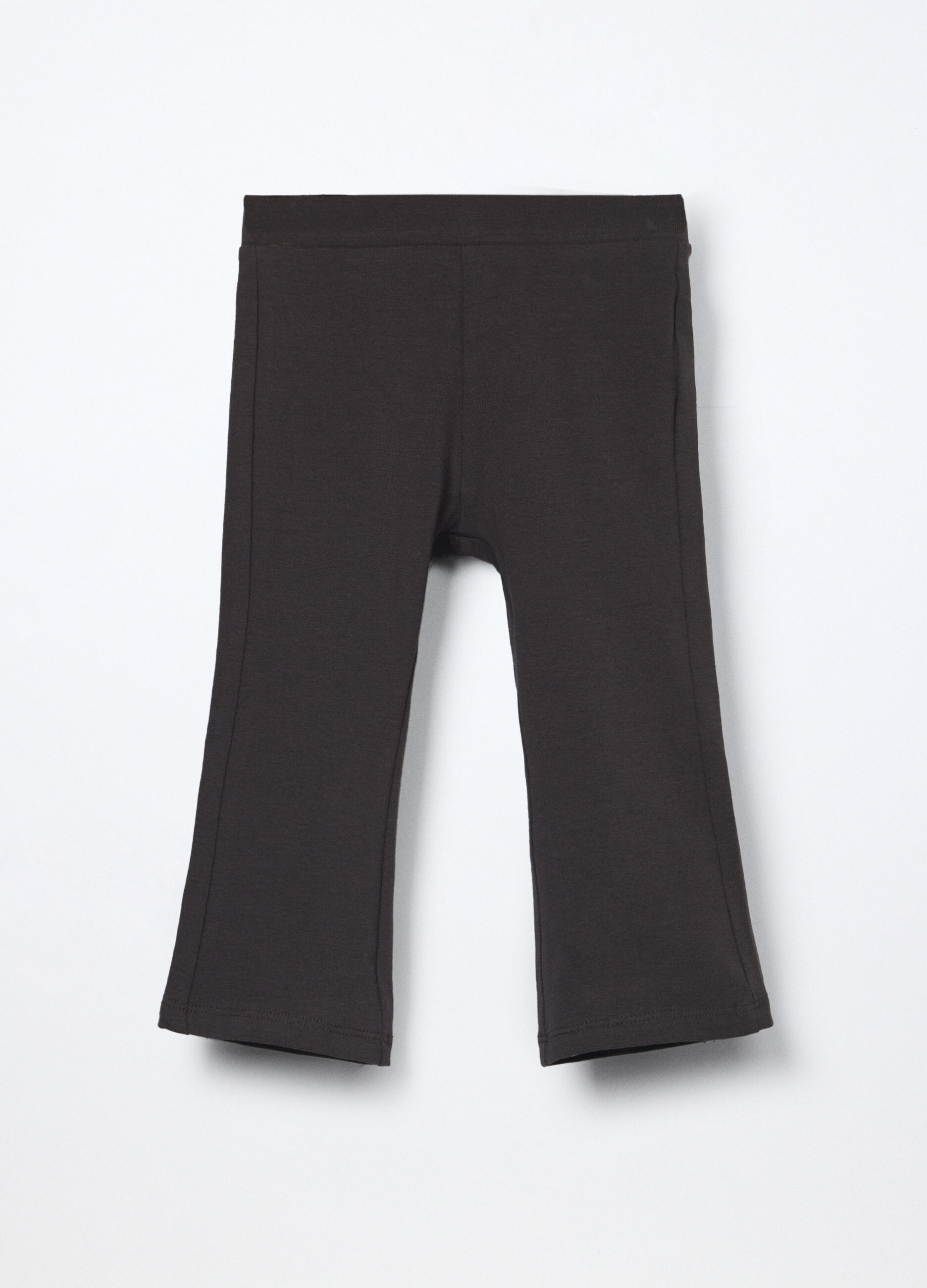 Leggings in jersey di cotone stretch neonata_0