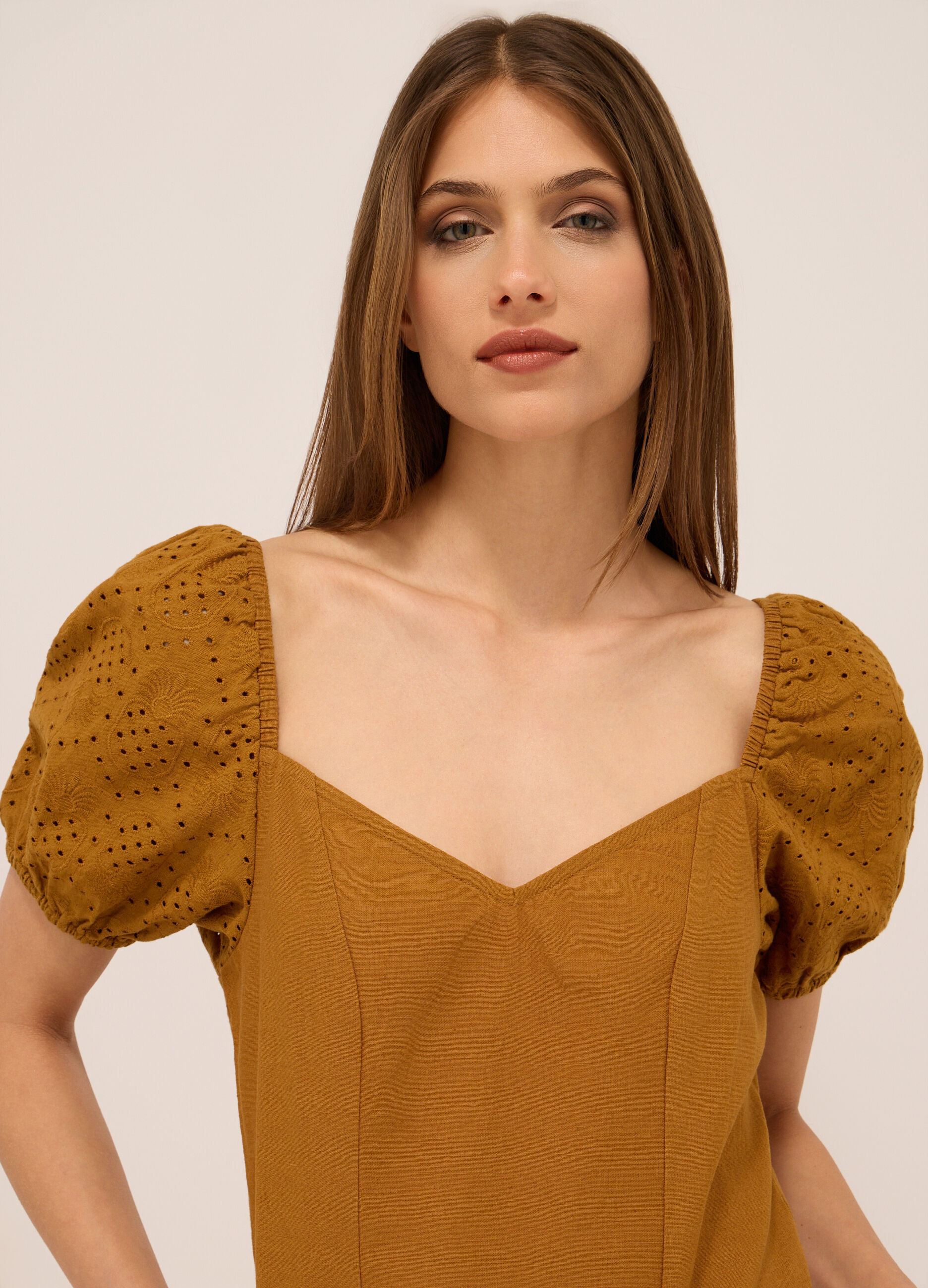 Blusa misto lino donna_2