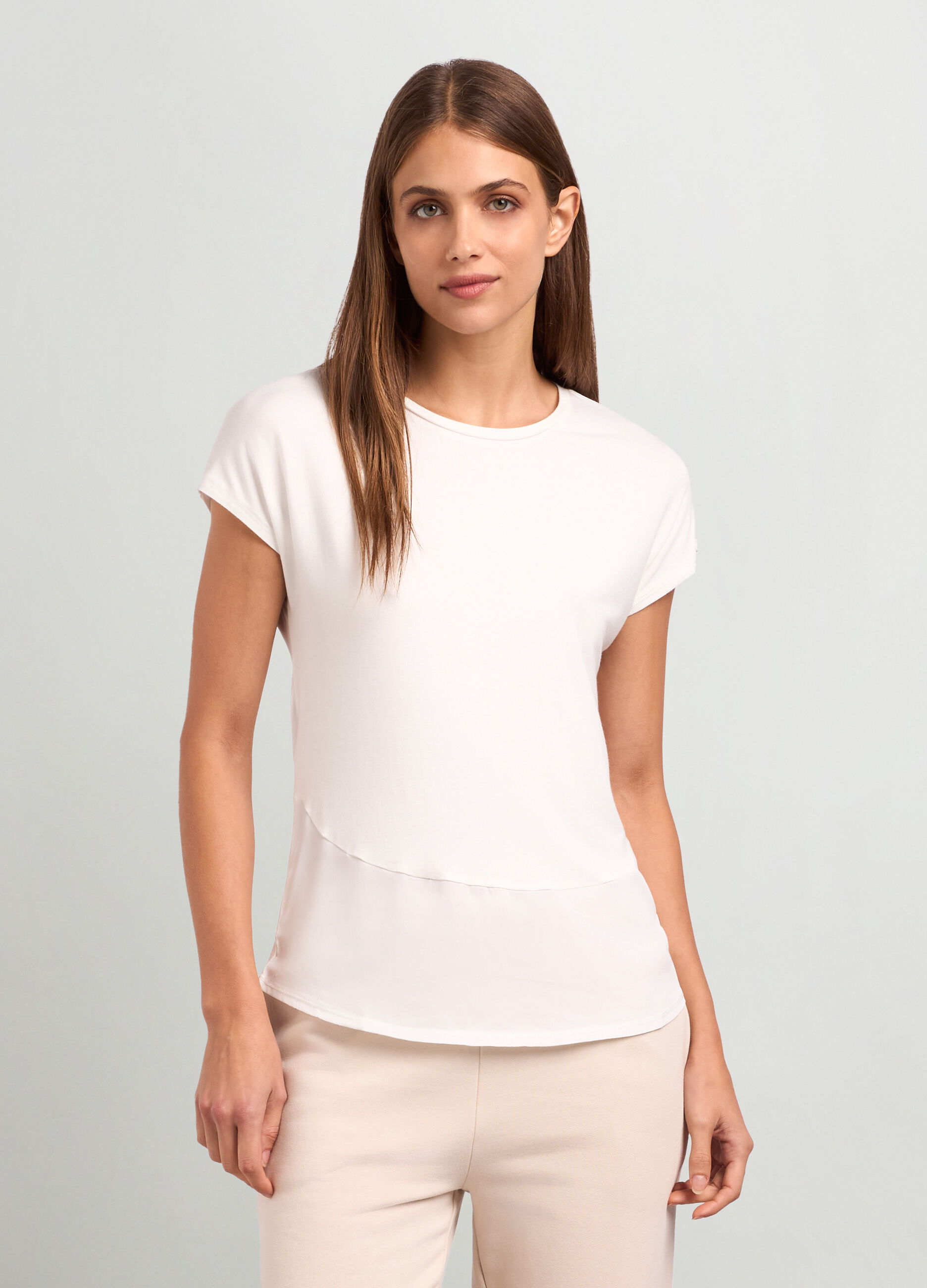 T-shirt in viscosa stretch donna_0