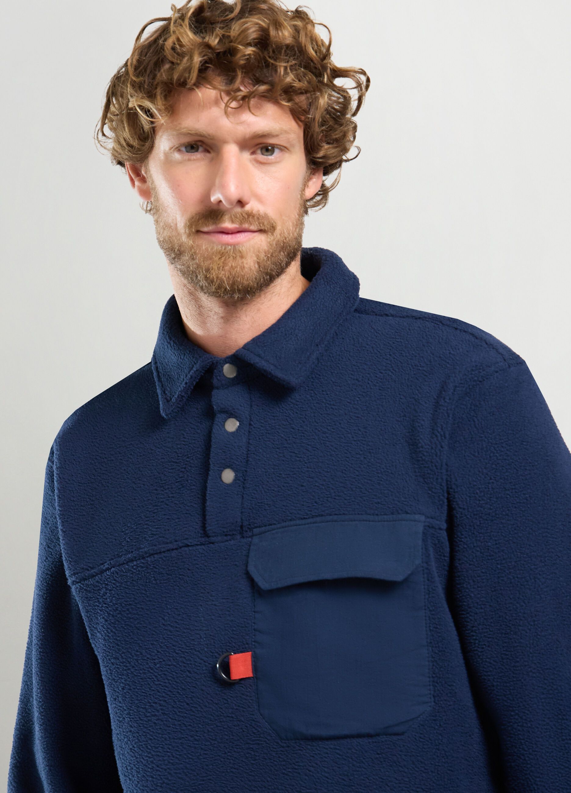 Felpa in pile con colletto uomo_2