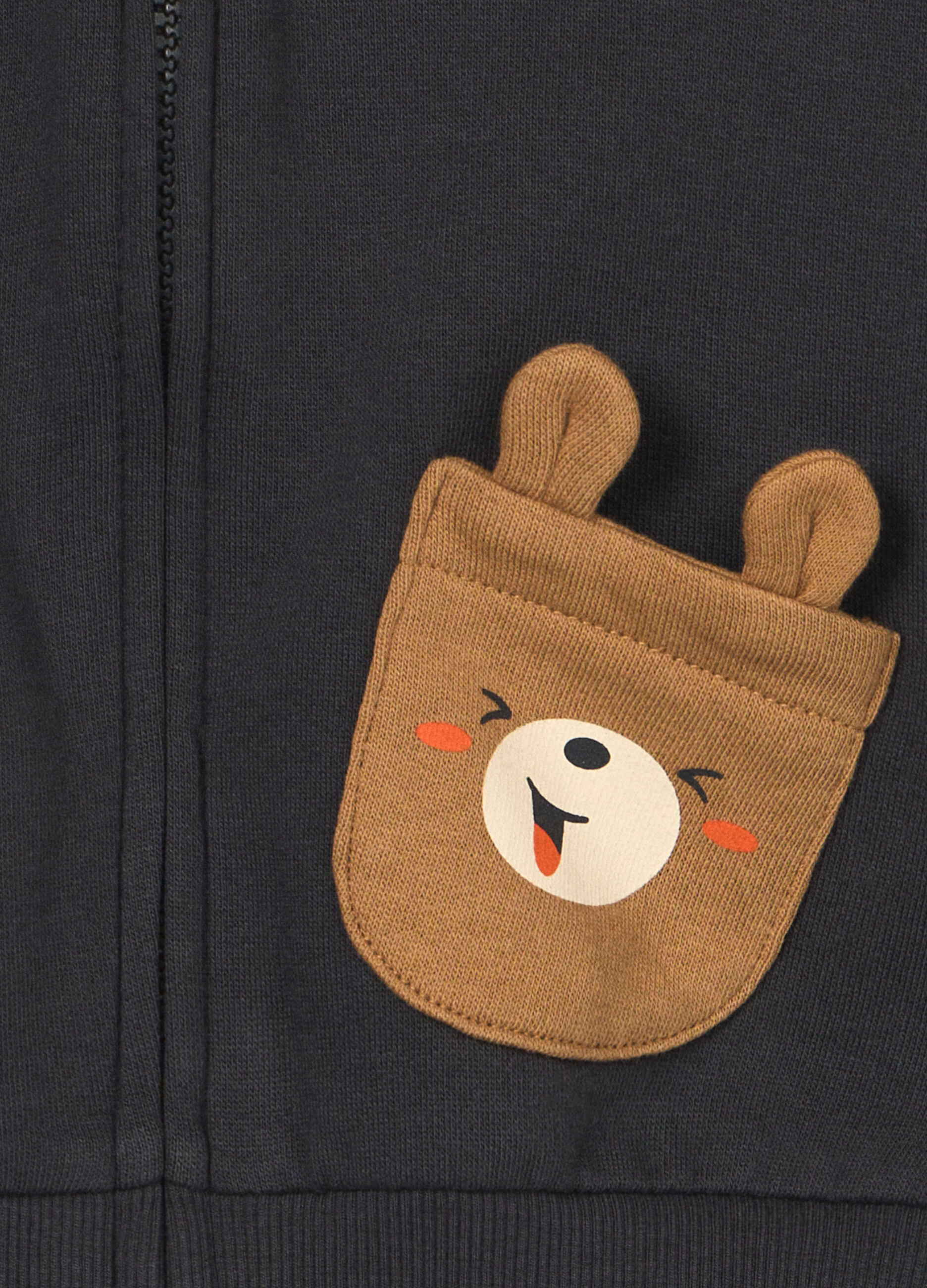 Felpa in puro cotone con cappuccio neonato_2