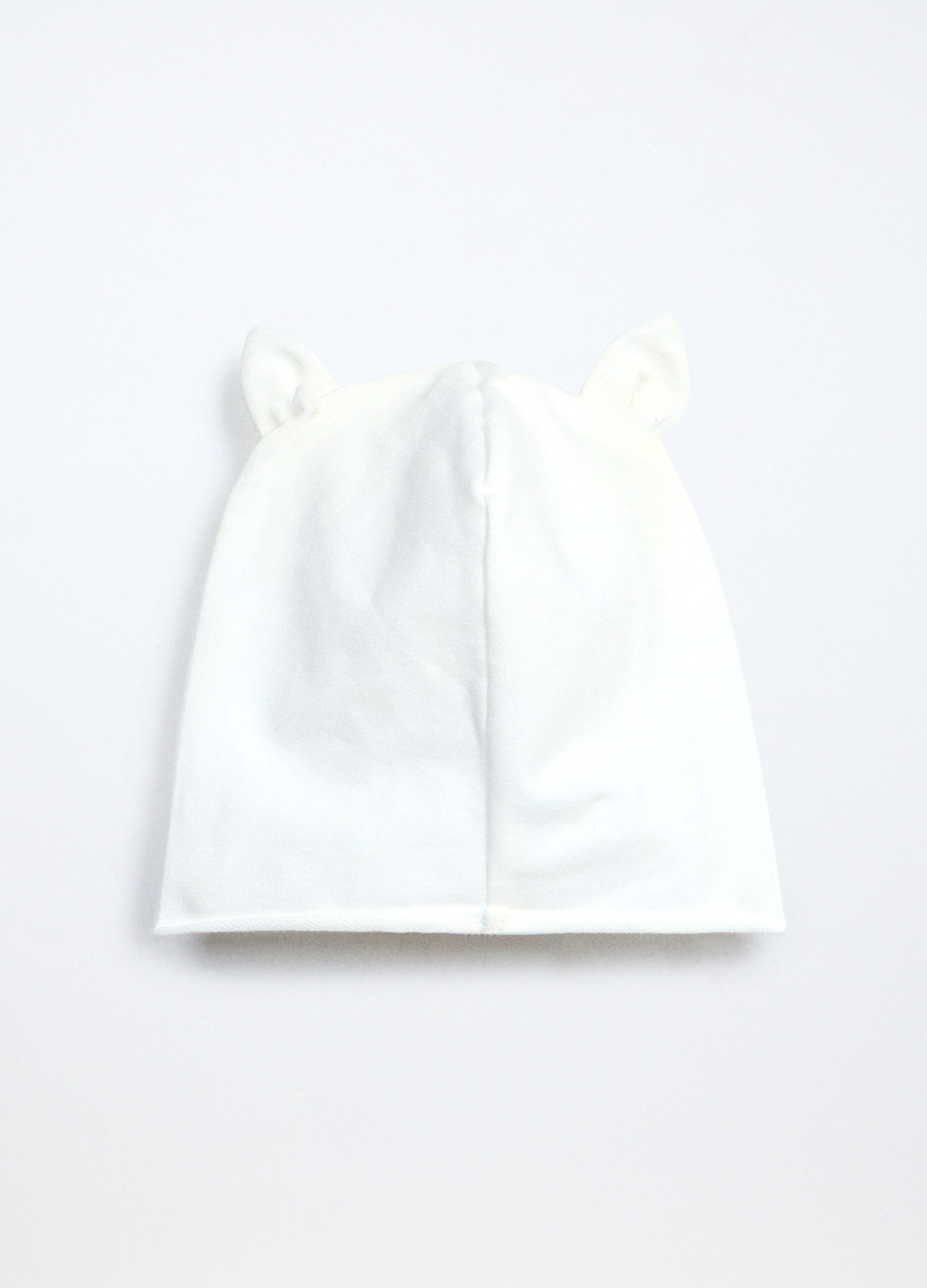 Berretto in french terry di cotone stretch neonata_1