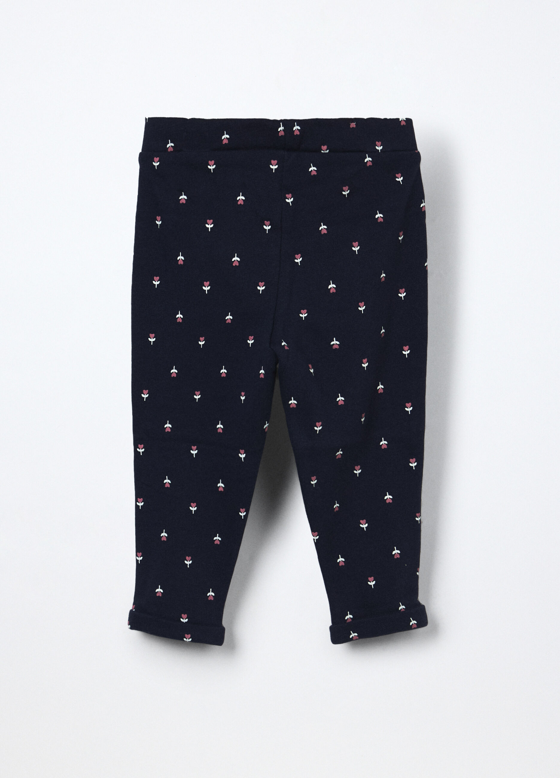 Jogger in french terry di puro cotone neonata_1