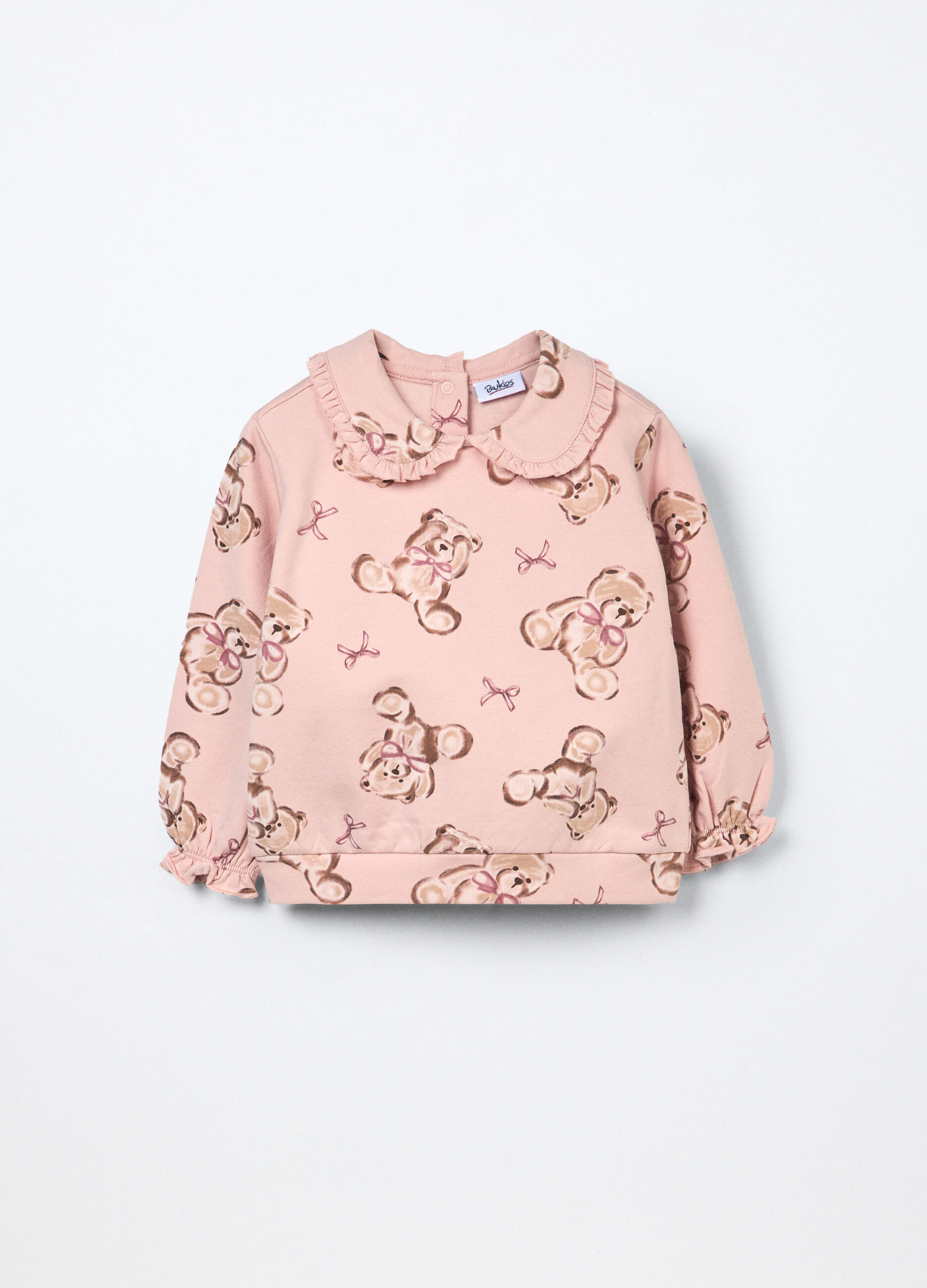 Felpa in cotone stretch neonata_0