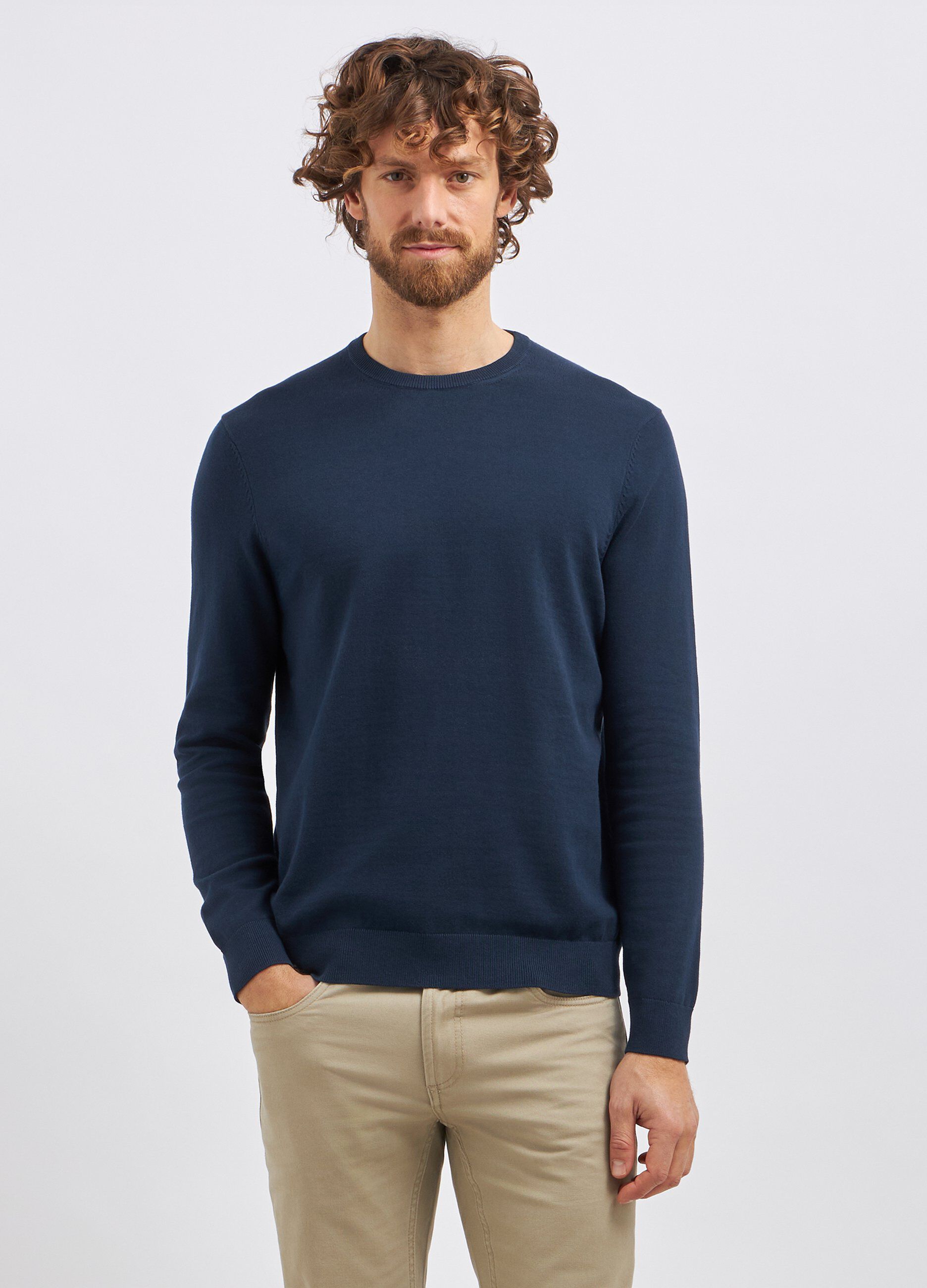 Girocollo tricot in puro cotone uomo_0
