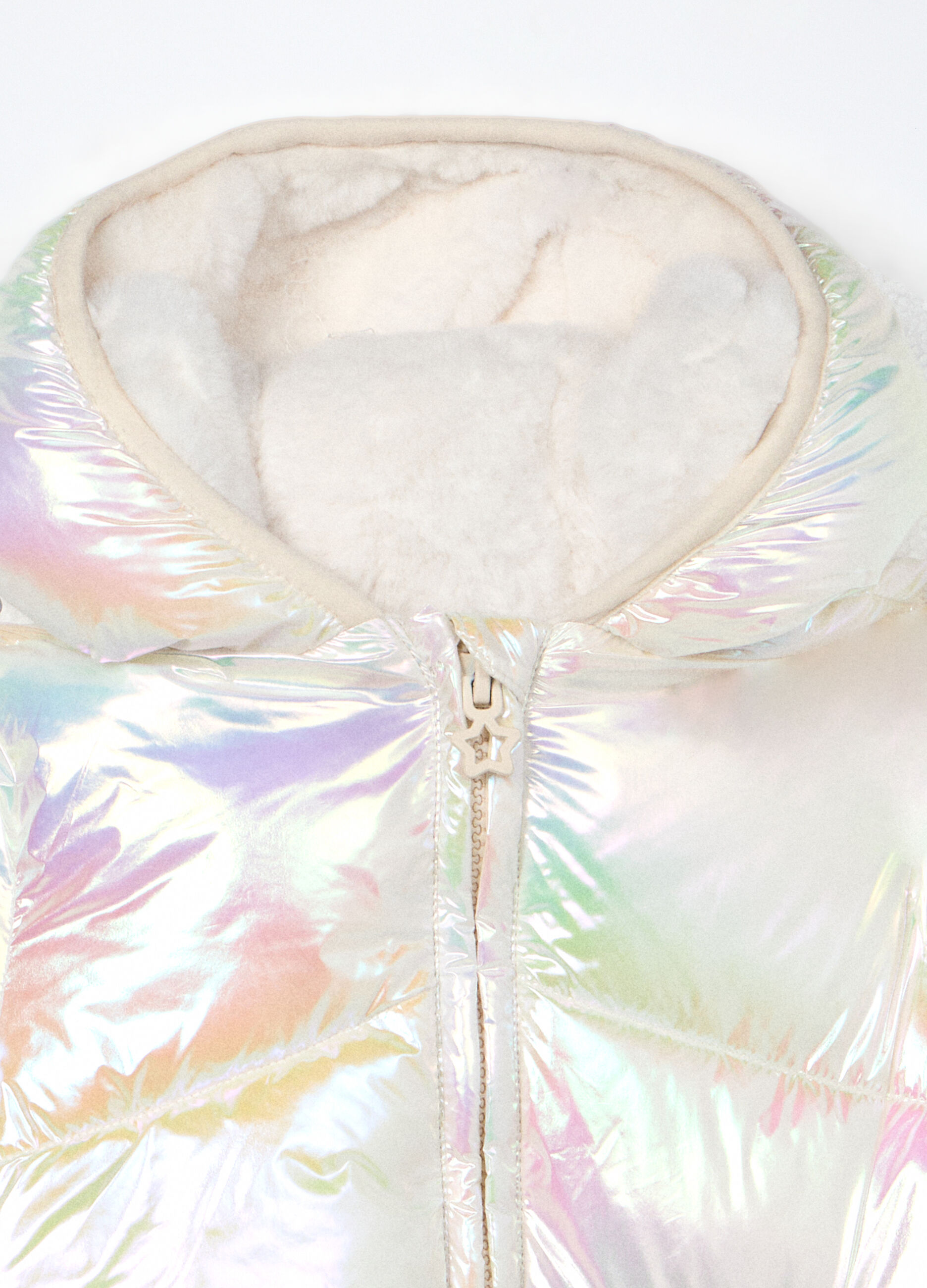 Giubbino imbottito con cappuccio neonata_2