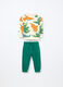 Jogging set in french terry di puro cotone neonato_0