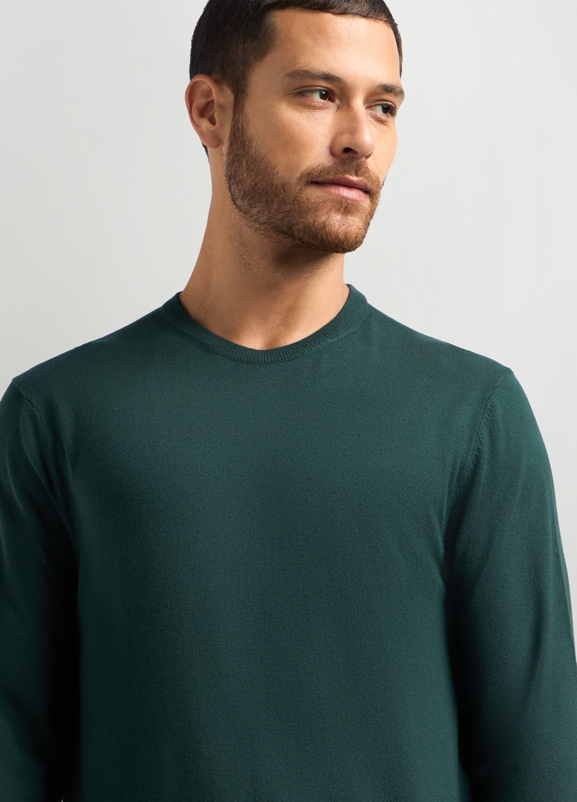 Maglione girocollo maglia rasata uomo_2