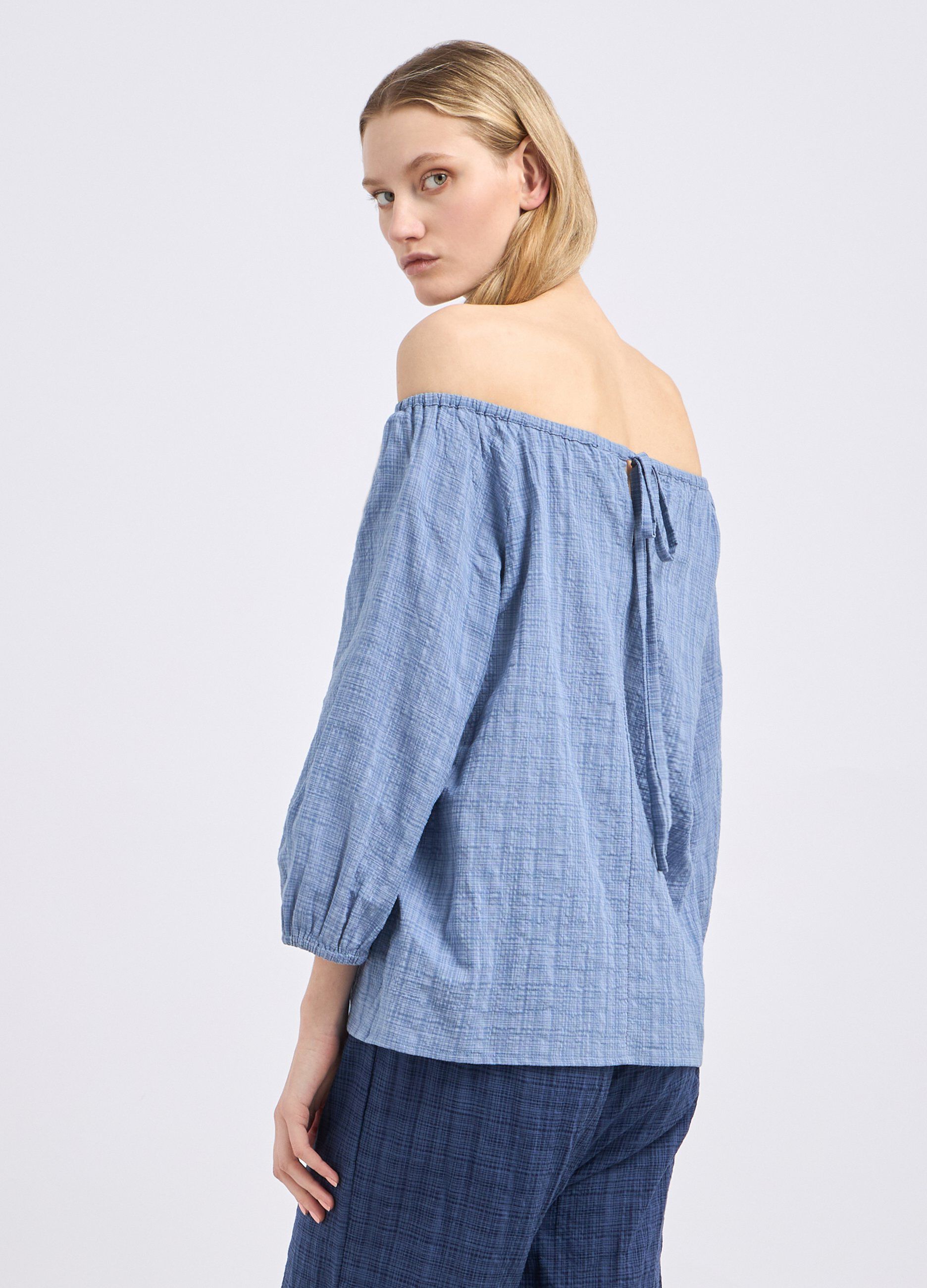 Blusa in misto cotone donna_1