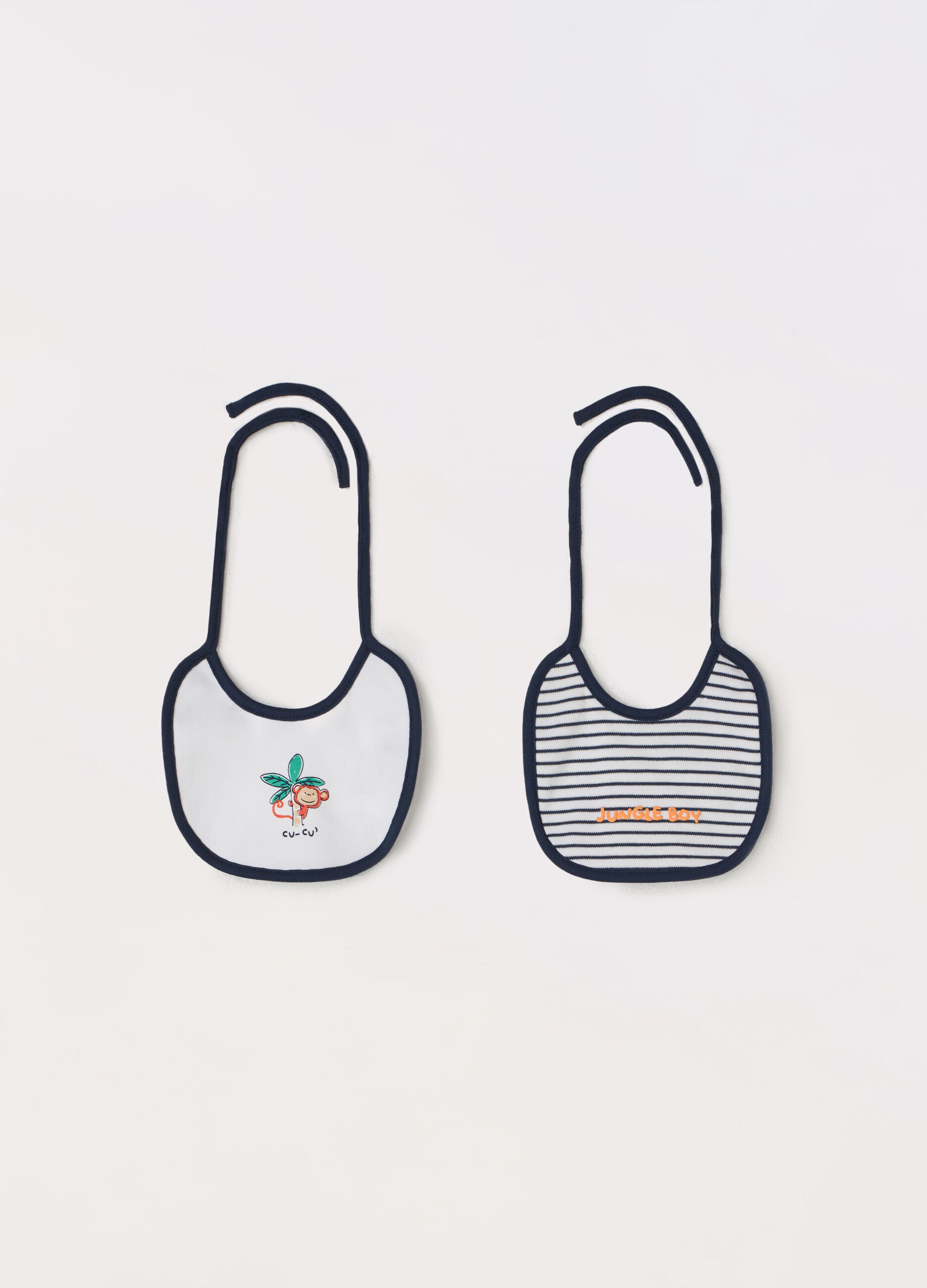 Pack 2 bavaglini in interlock di puro cotone neonato_0