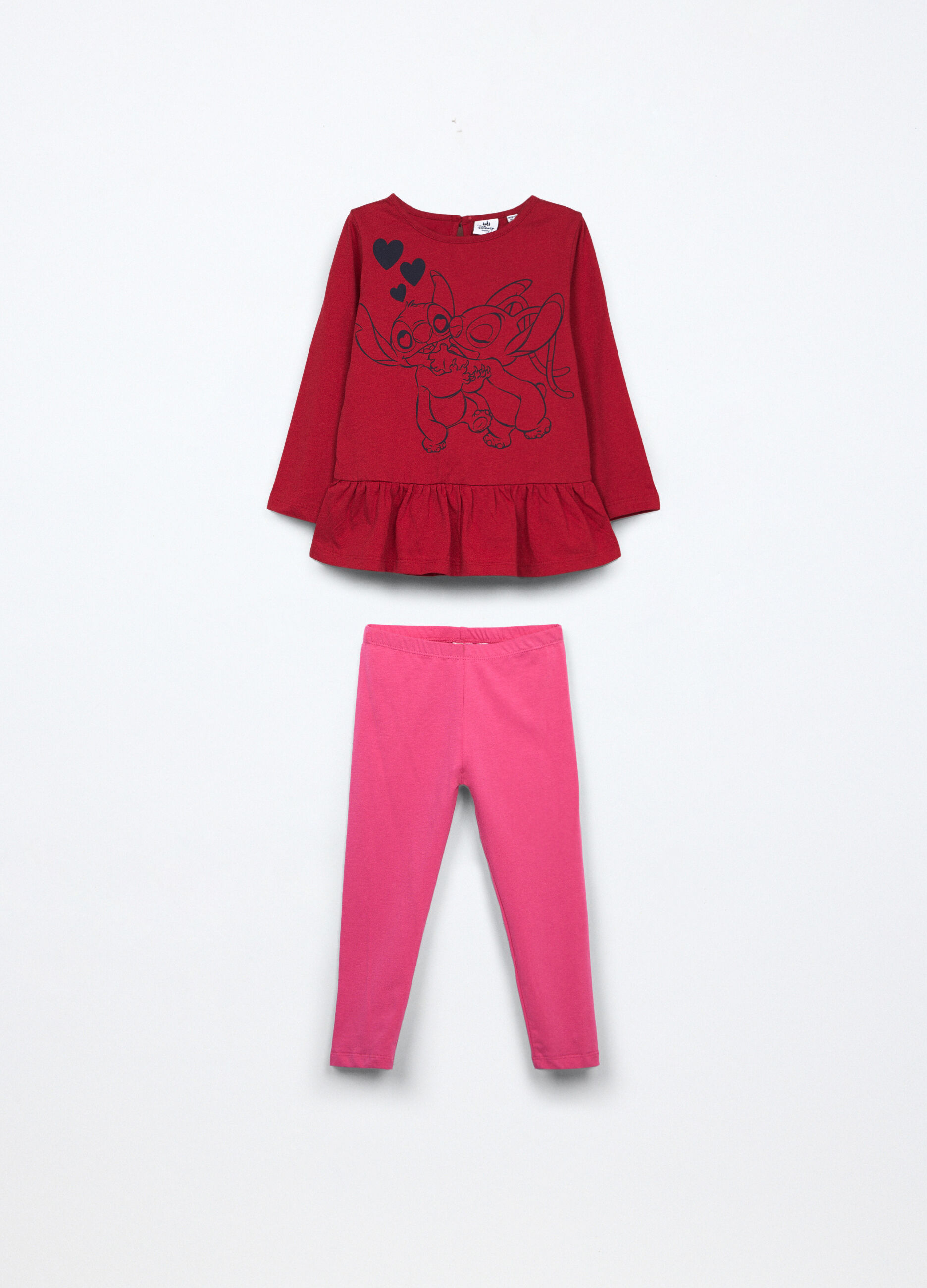 Jogging set in jersey di puro cotone neonata_0