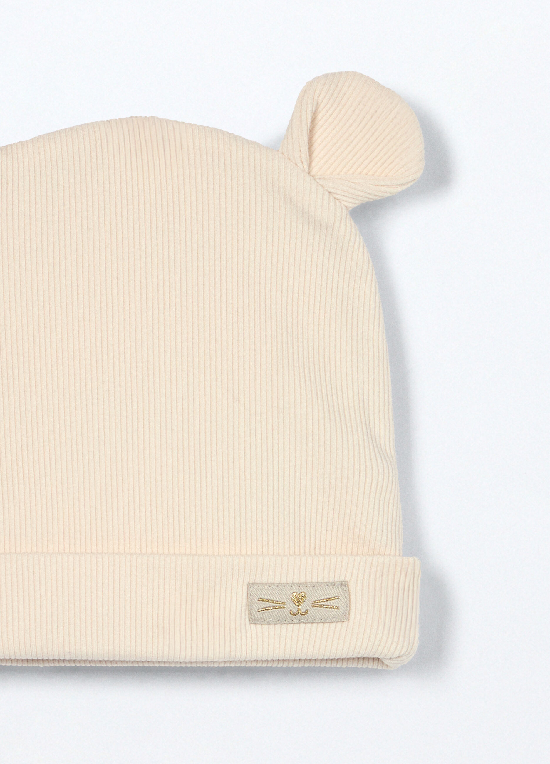 Berretto in costina misto cotone neonato_2