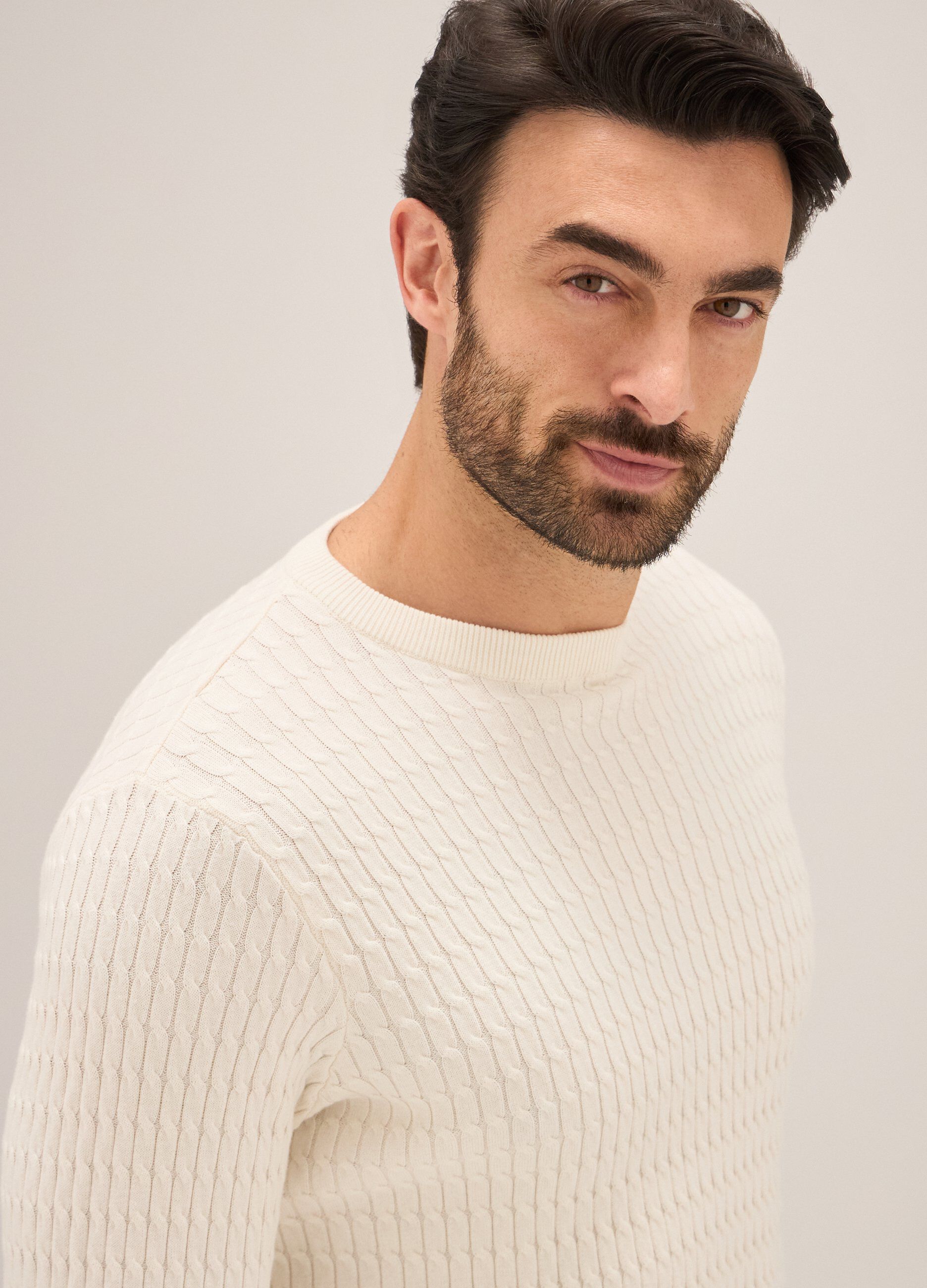 Tricot a girocollo in puro cotone Rumford uomo_2