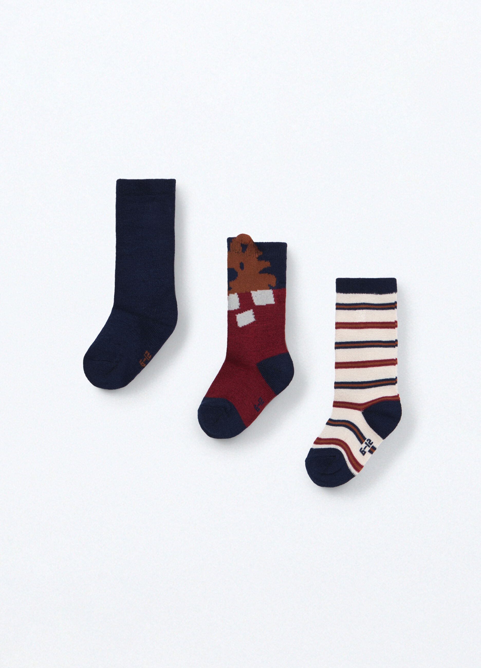 Pack 3 calze lunghe in viscosa di bamboo stretch neonato_1