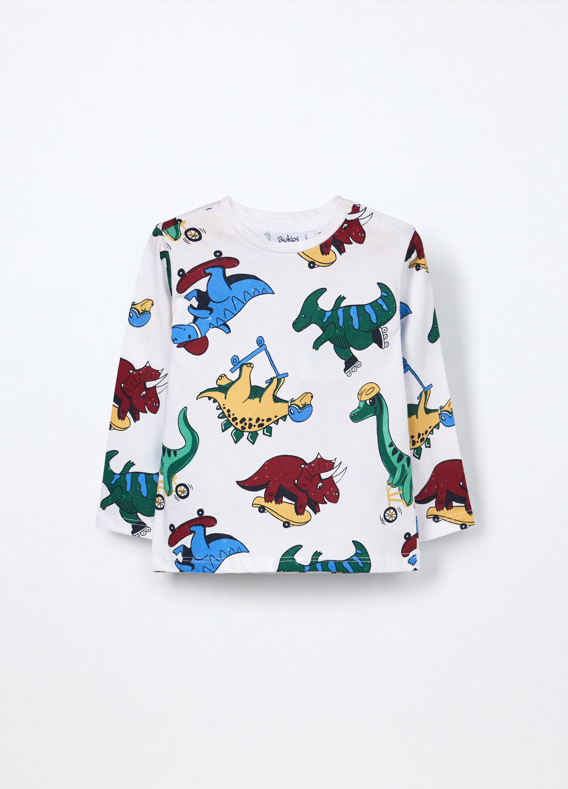 T-shirt in jersey di puro cotone neonato_0