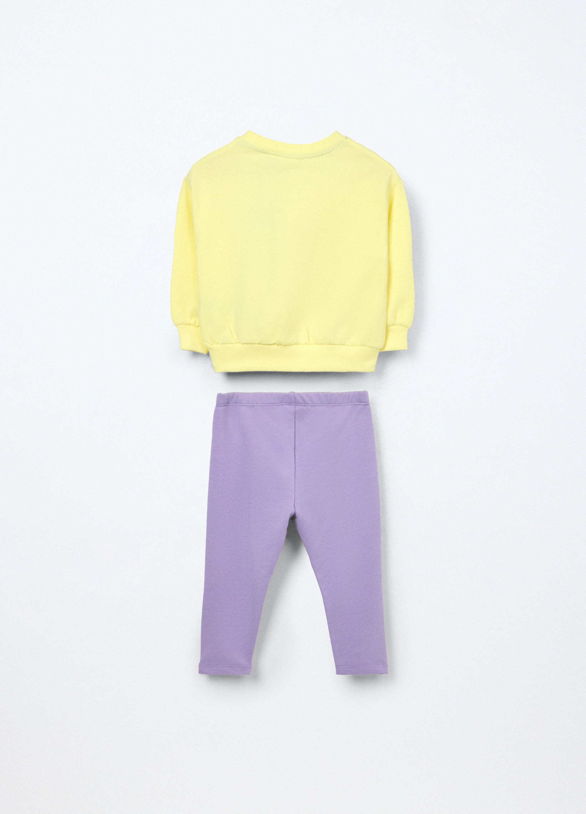 Jogging set in french terry di cotone stretch neonata_1