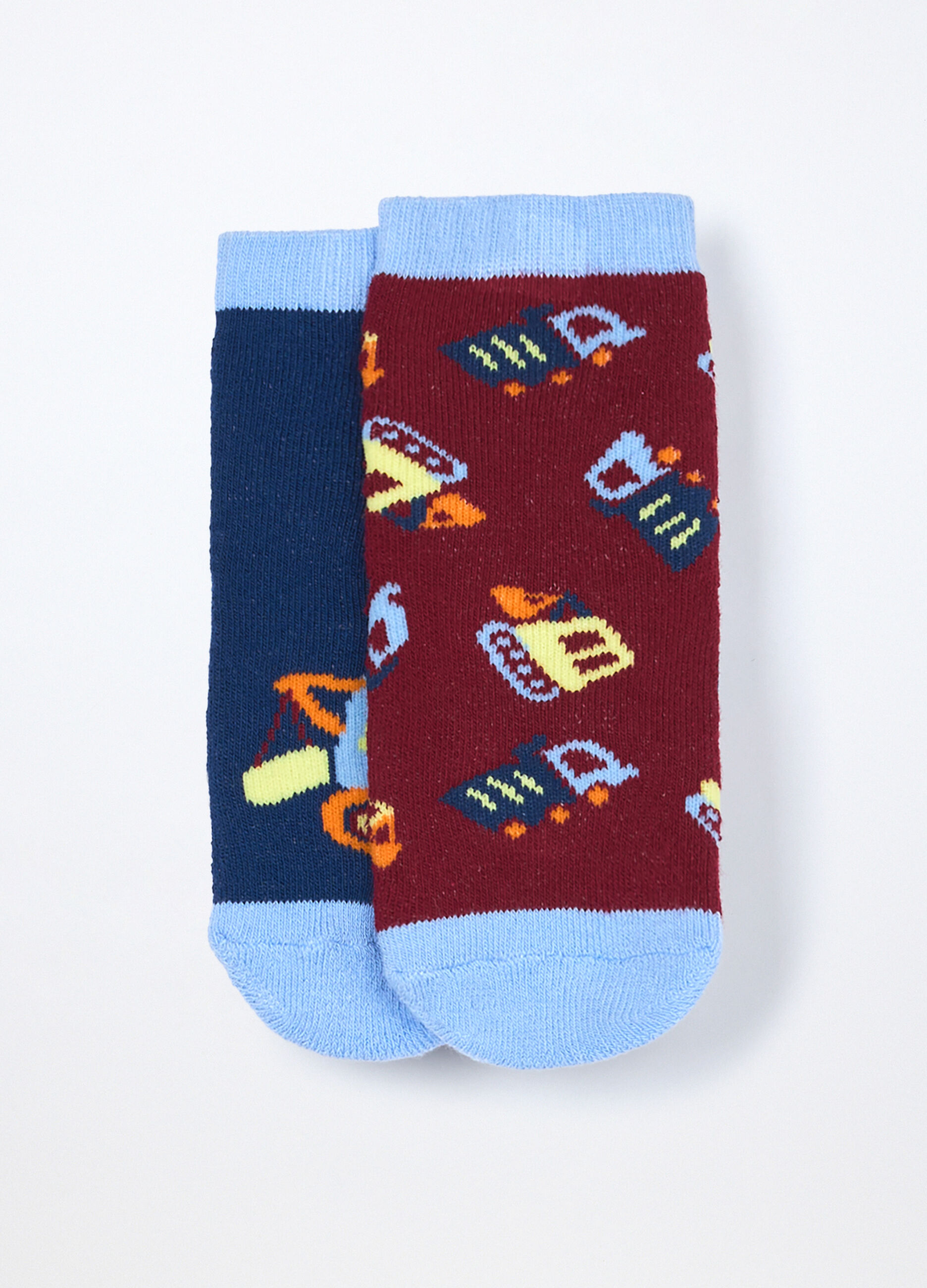 Pack 2 calzini antiscivolo in spugna misto cotone_0