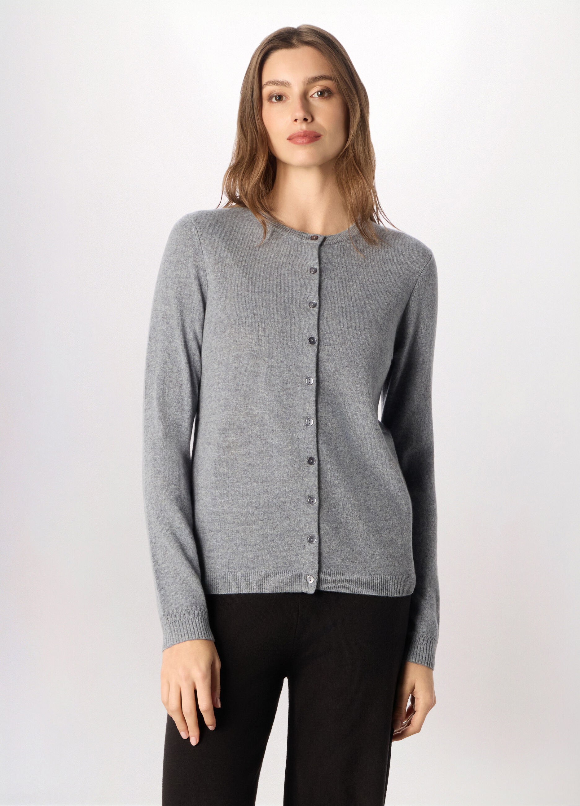 Cardigan in puro cashmere donna_0