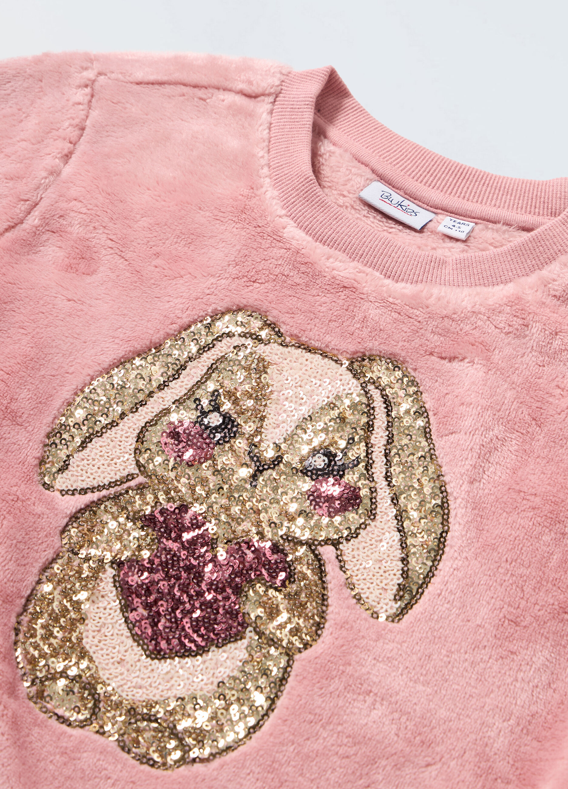 Felpa in pile con paillettes bambina_1