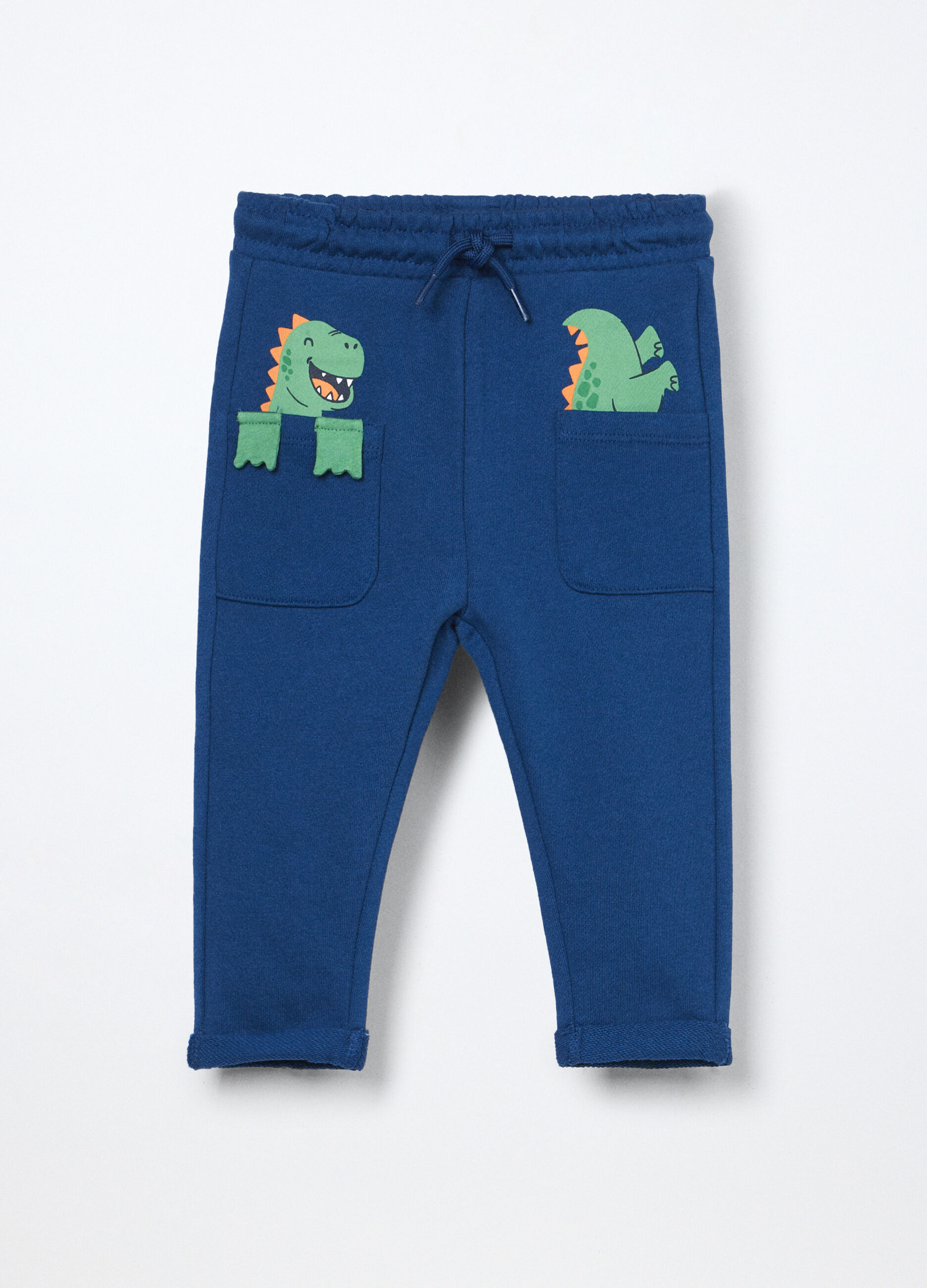 Jogger in french terry di puro cotone neonato_0