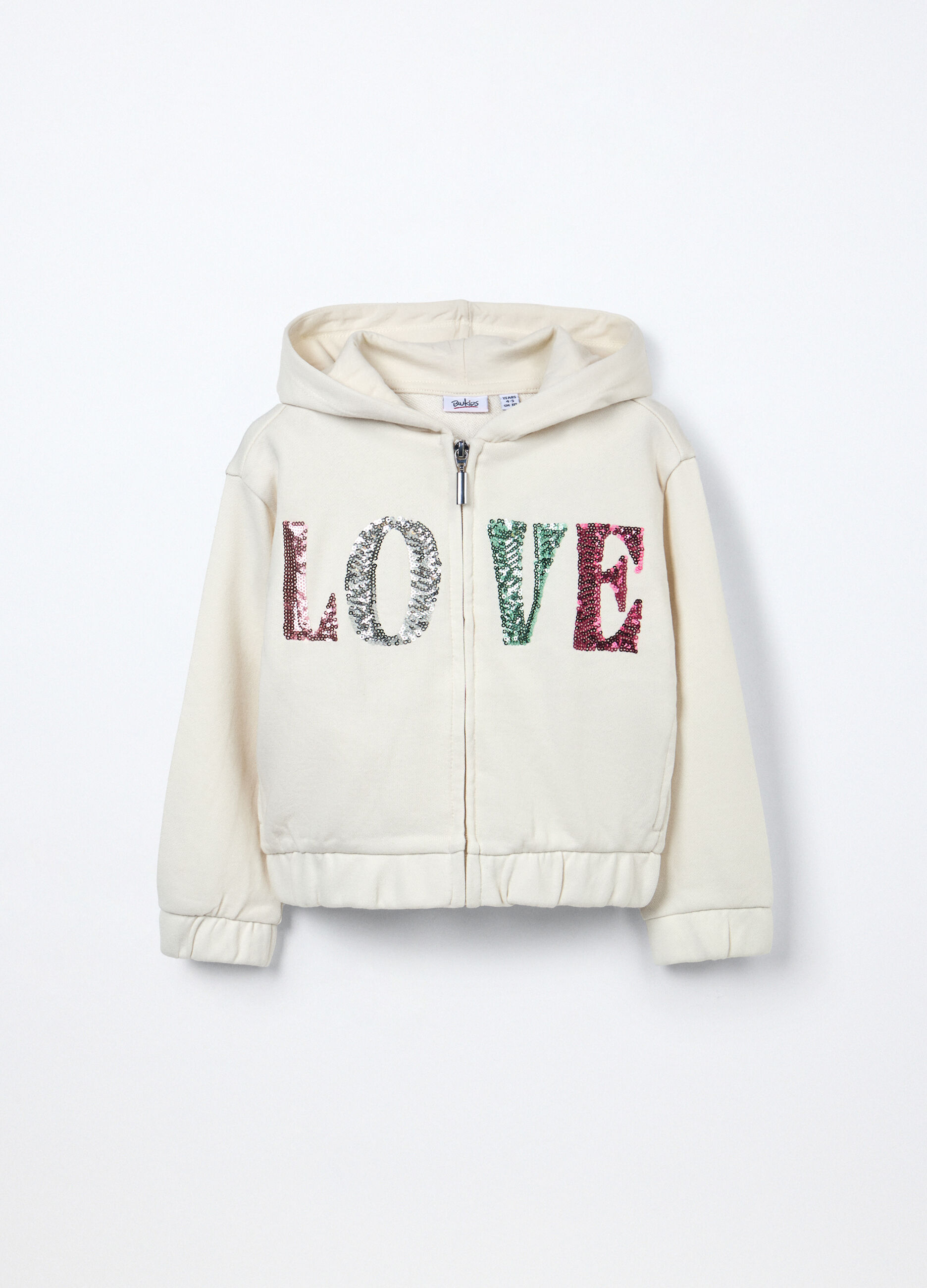 Felpa in french terry misto cotone bambina_0