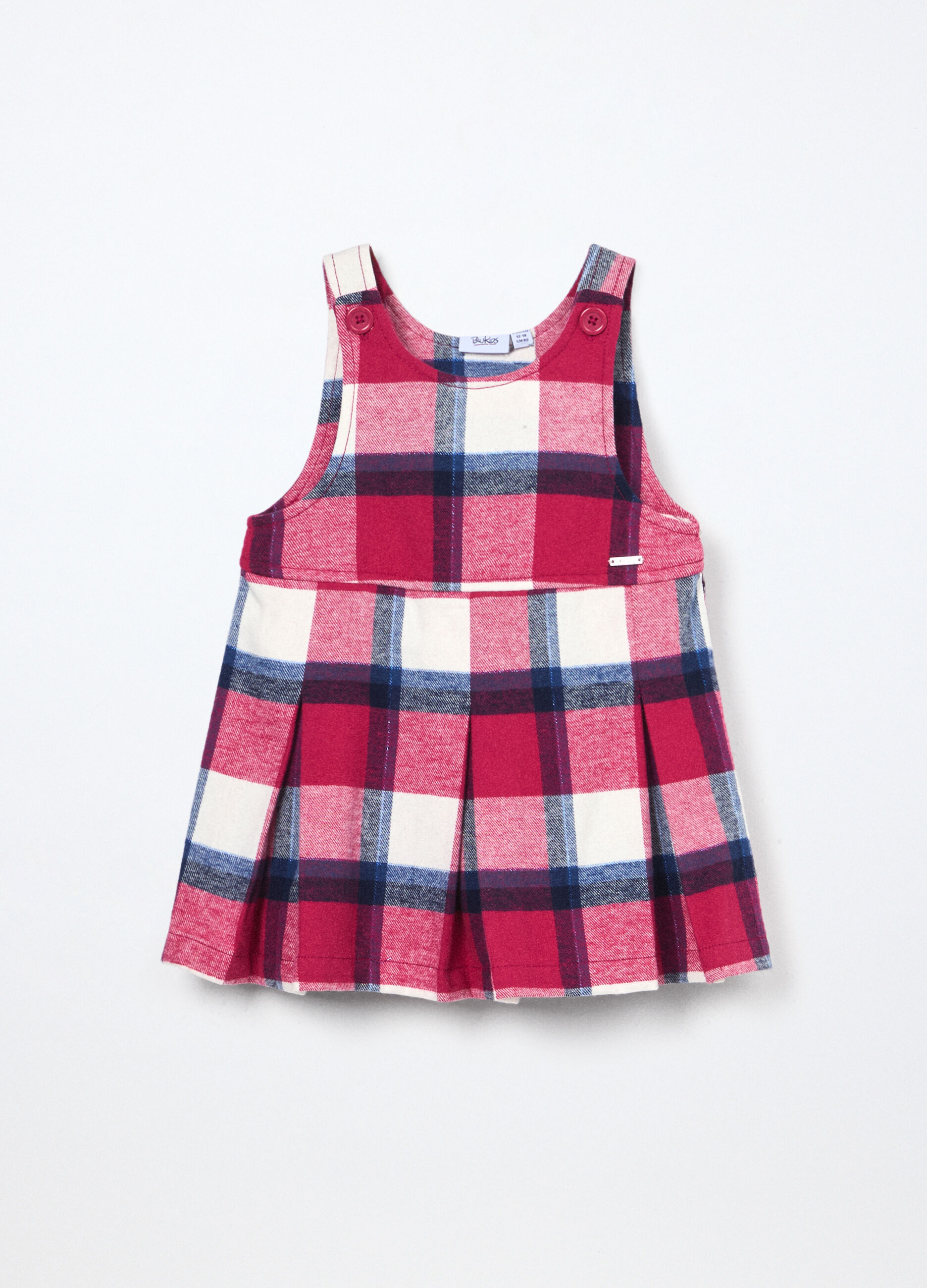 Vestito in flanella di cotone neonata_0