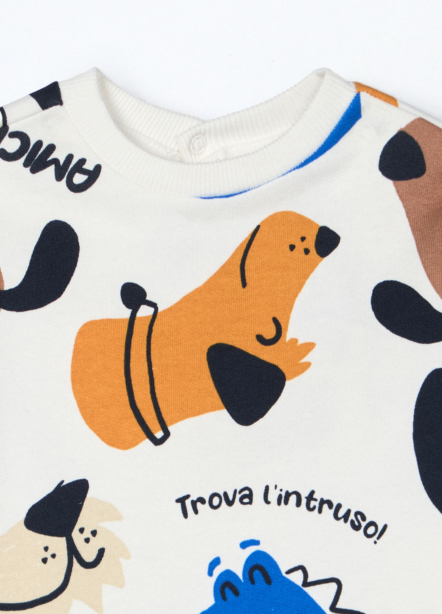 Jogging set in puro cotone fleece neonato_2