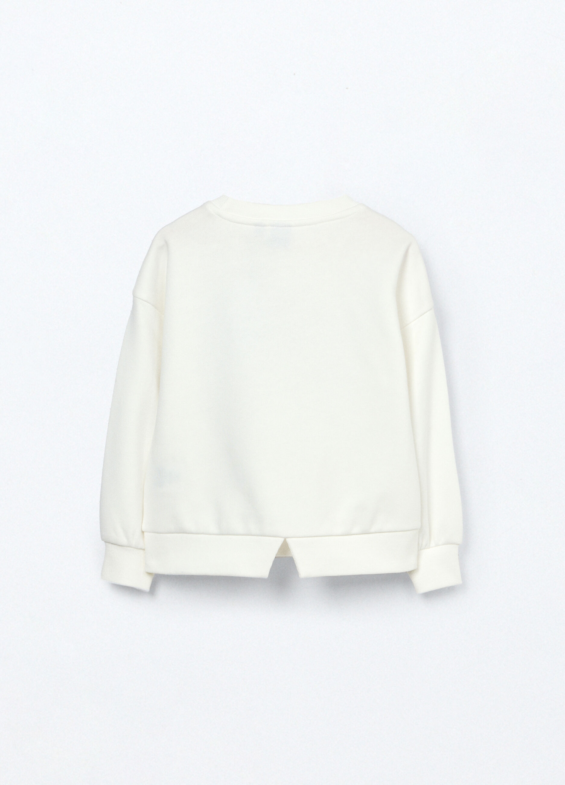 Felpa in french terry di misto cotone bambina_1