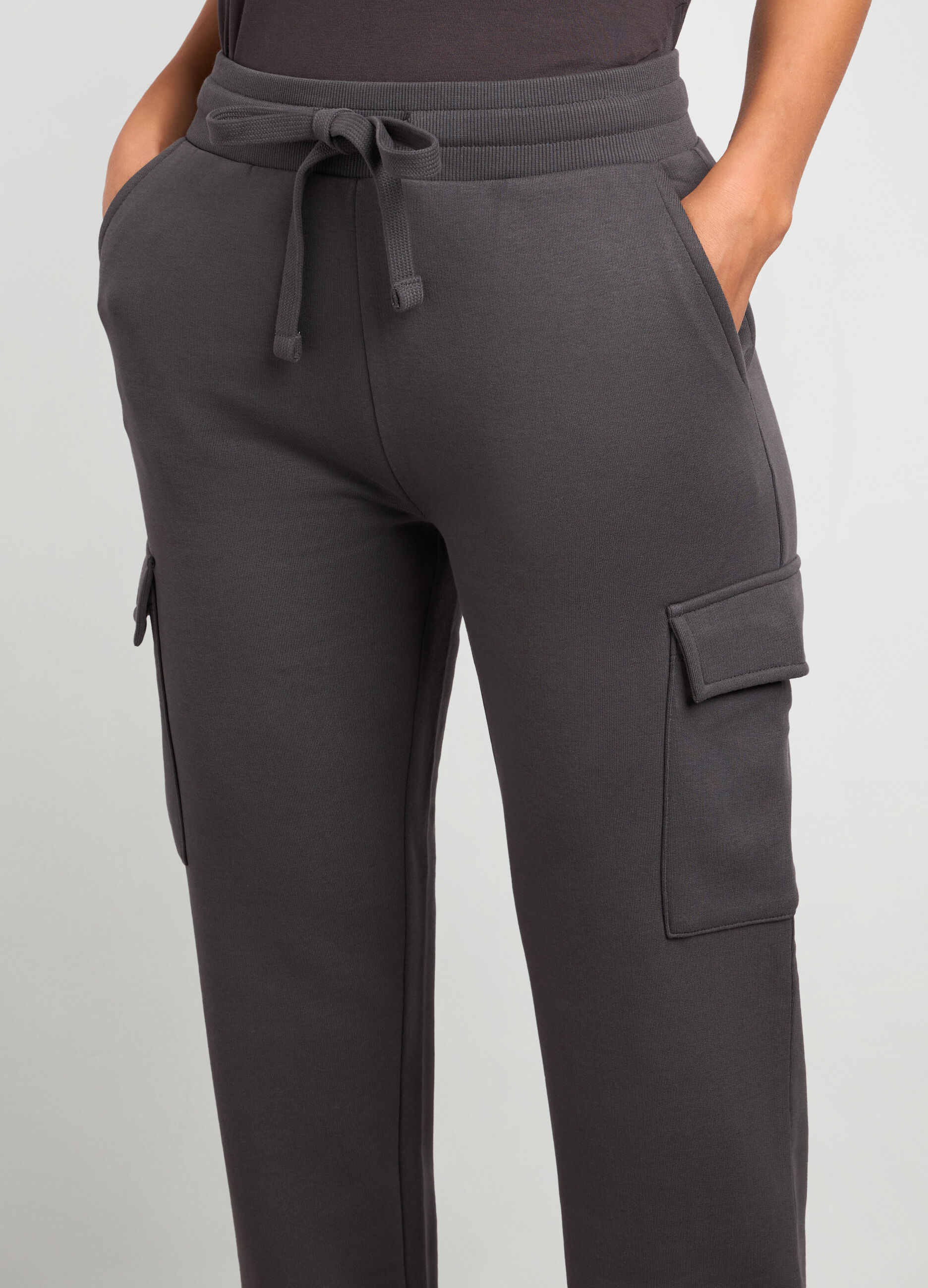 Joggers cargo in felpa di cotone donna_2