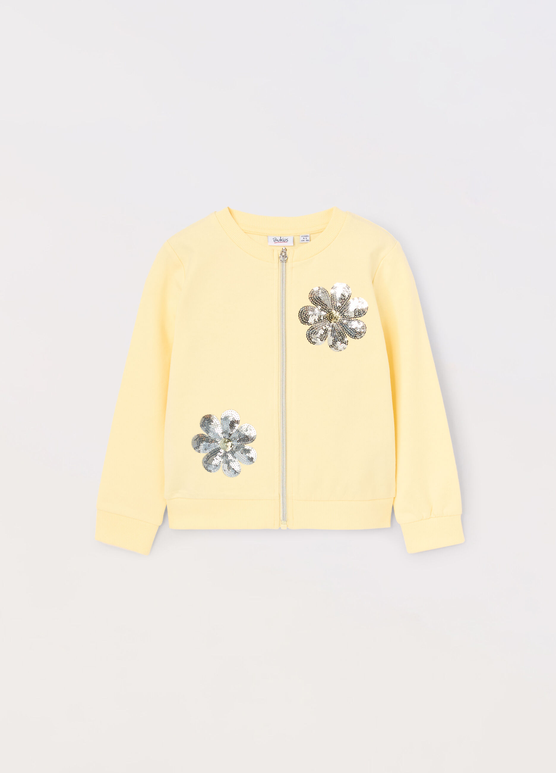 Felpa in french terry di cotone stretch bambina_0