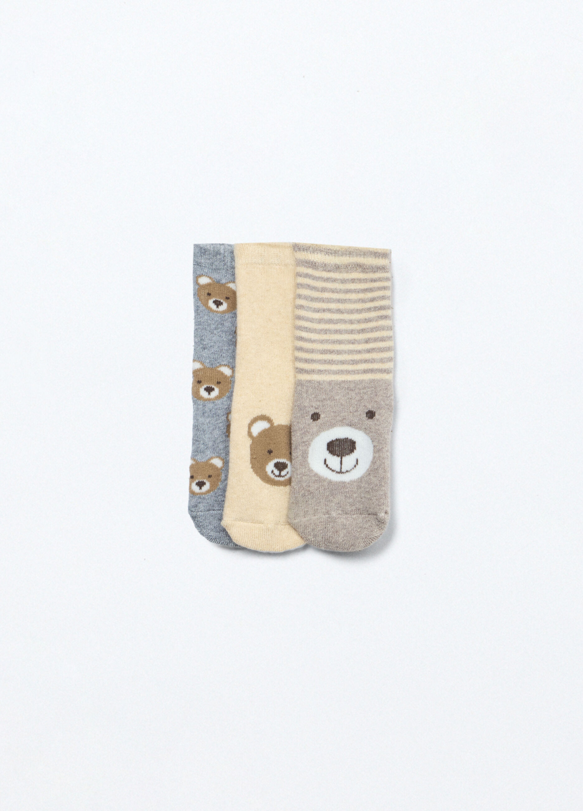 Pack 3 calze antiscivolo in spugna neonato_0