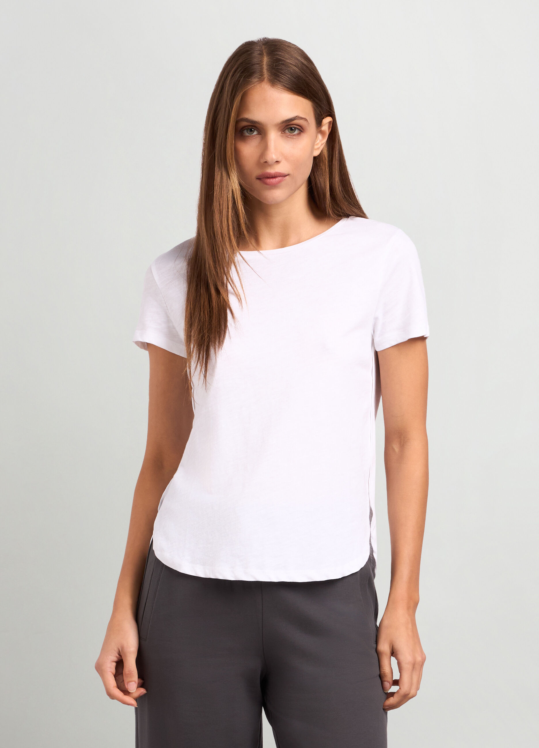 T-shirt in puro cotone donna_0