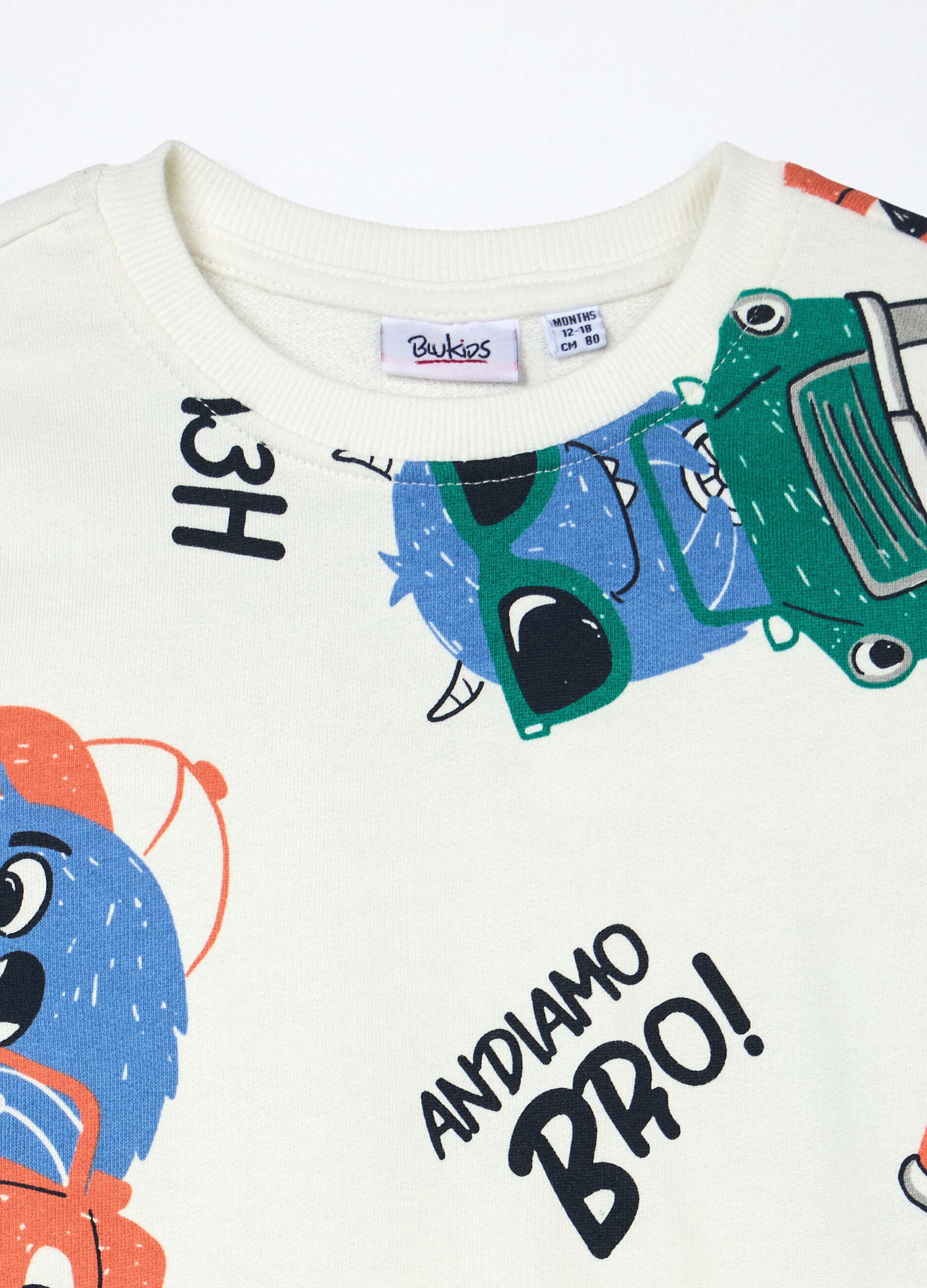 Felpa in french terry di puro cotone neonato_2