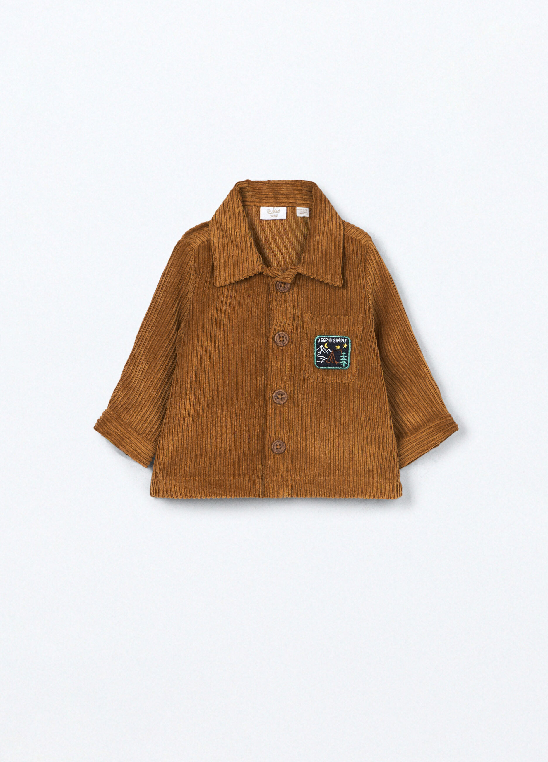 Camicia in velluto a coste neonato_0