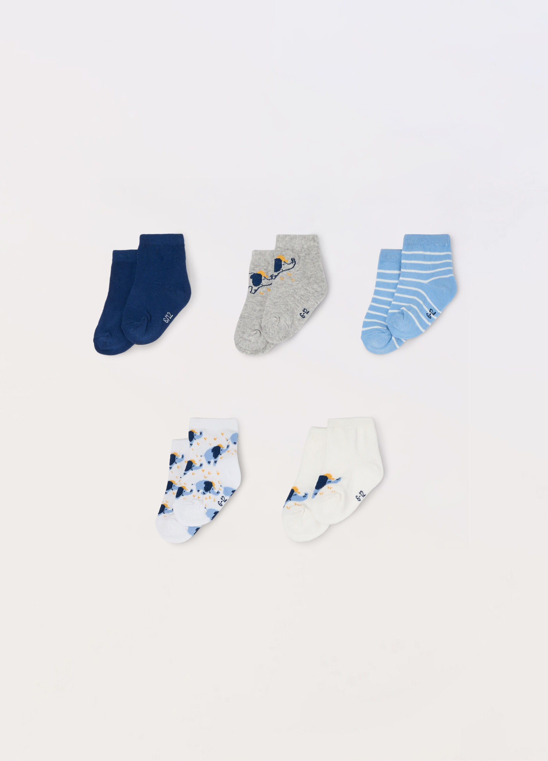 Pack 5 calzini corti misto cotone neonato_0