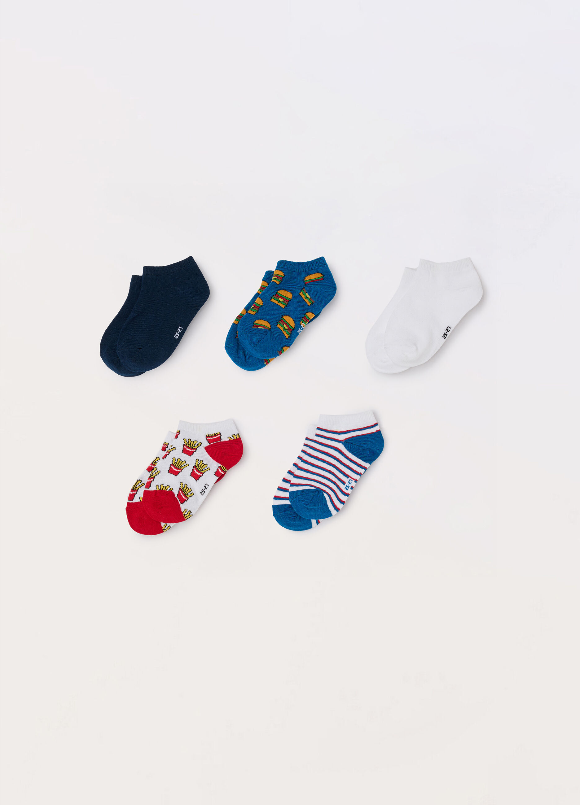 Pack 5 calze corte misto cotone _0